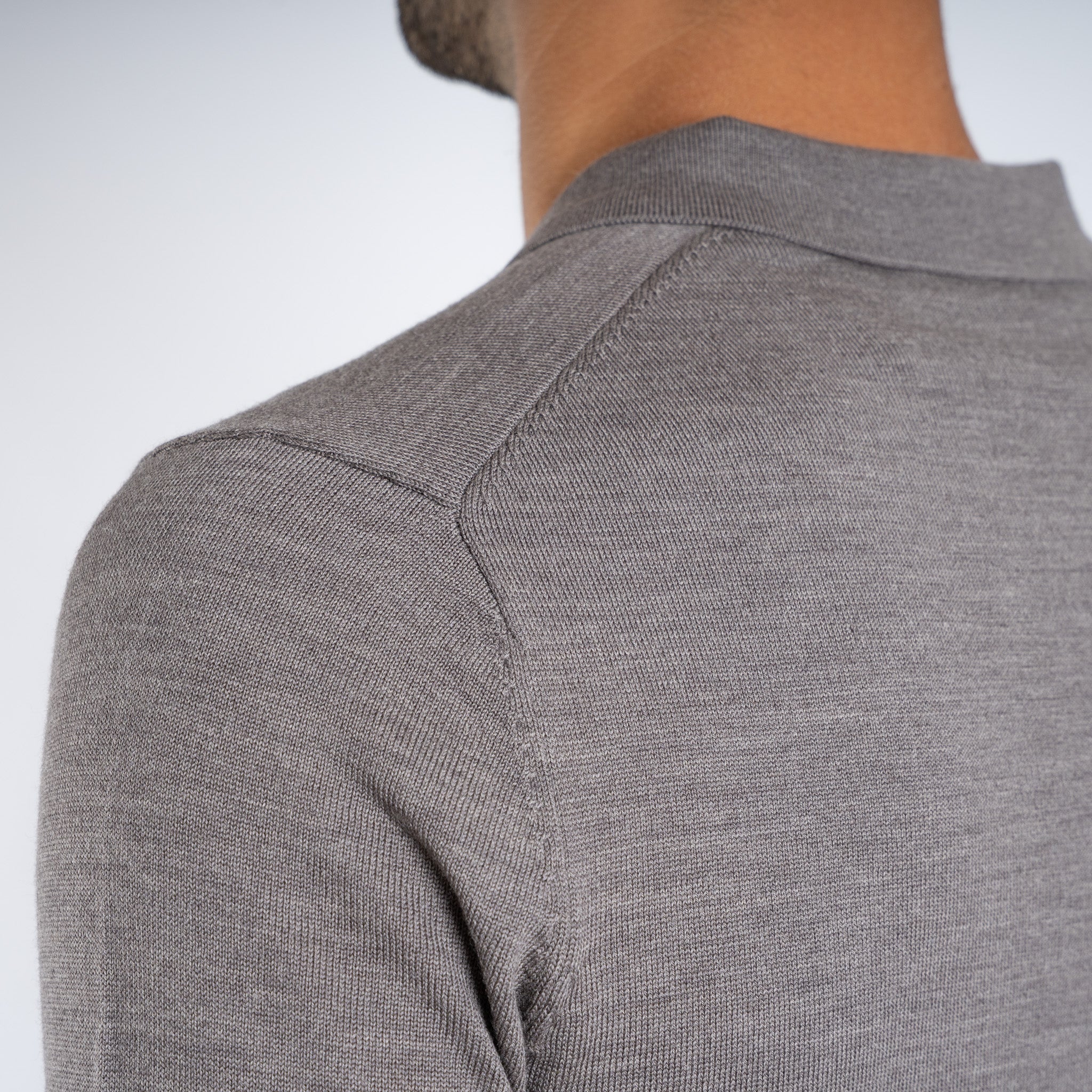 SEVEN DIALS Gebreide Buttonless Polotrui Taupe | Wyot