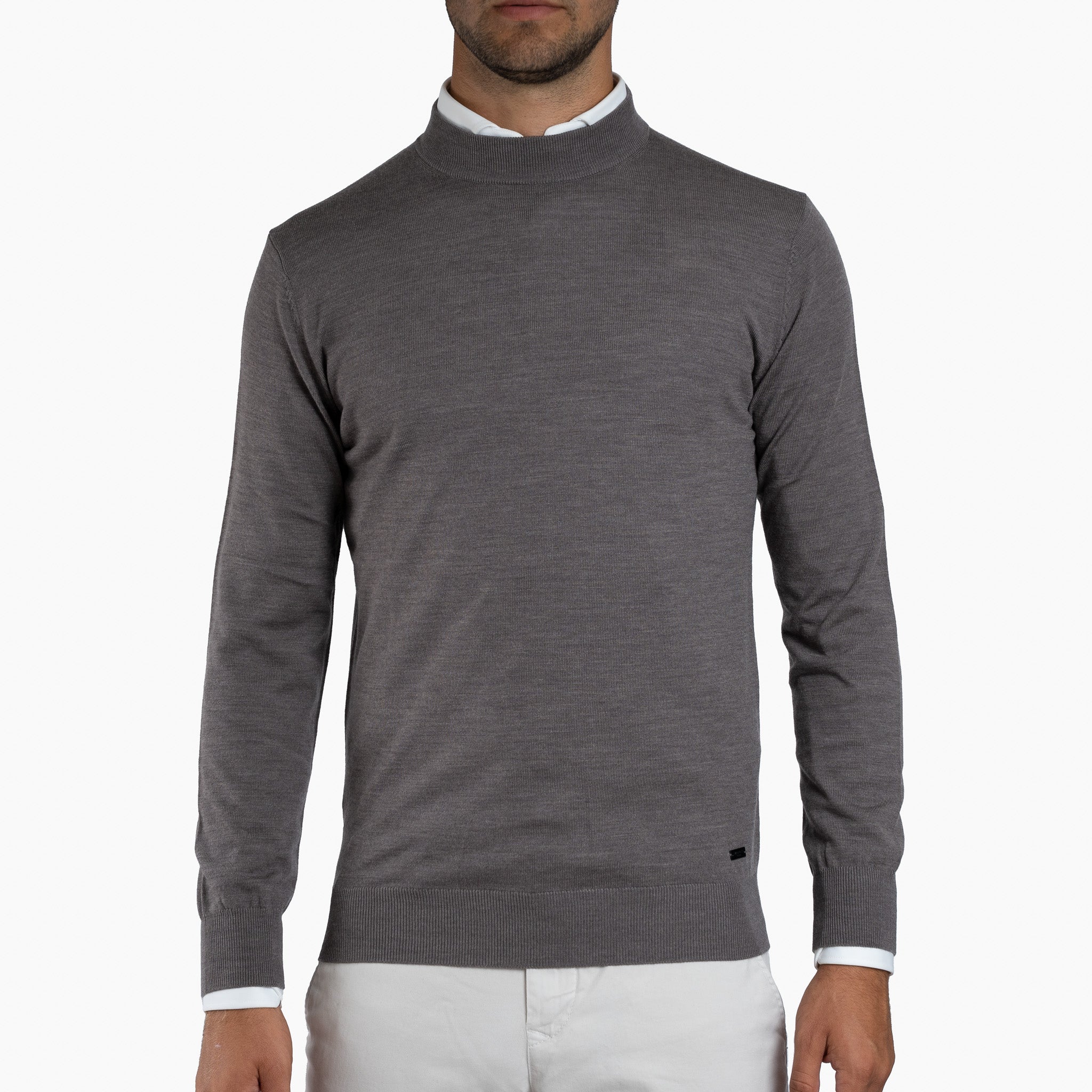 SEVEN DIALS Gebreide Turtleneck Trui Taupe | Goy