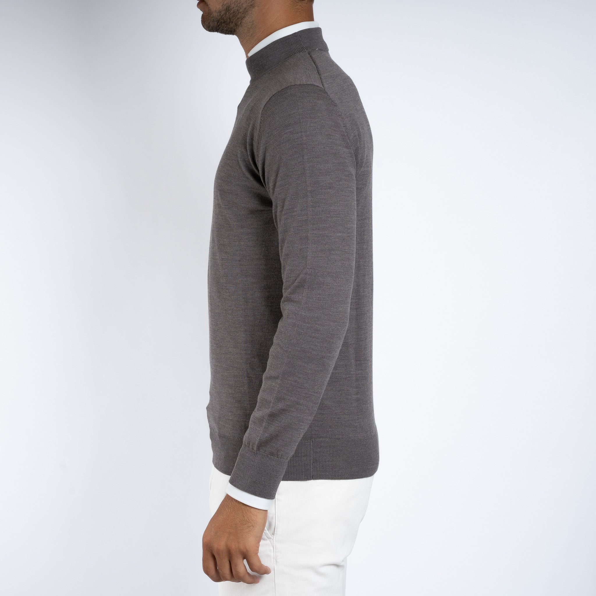 SEVEN DIALS Gebreide Turtleneck Trui Taupe | Goy