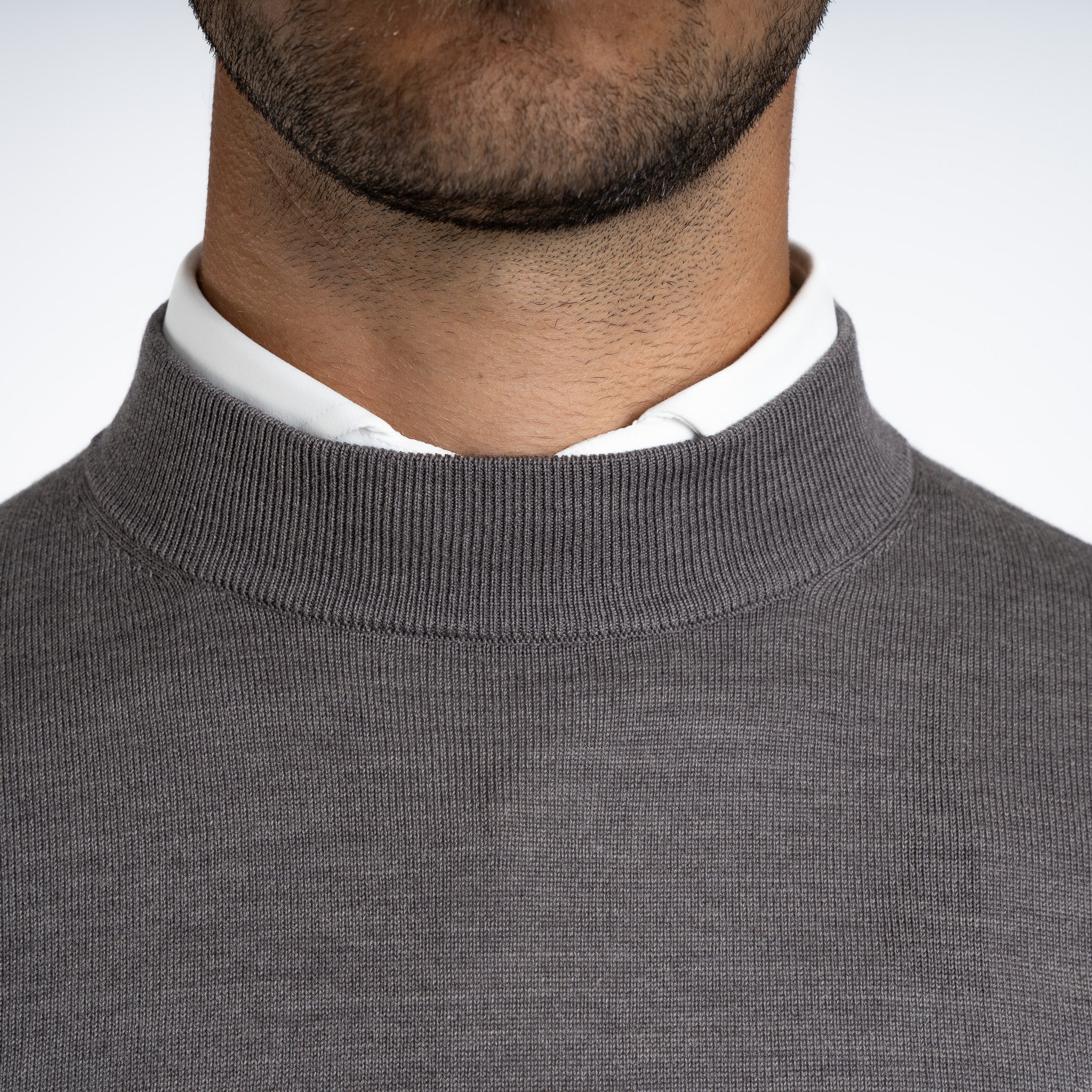SEVEN DIALS Gebreide Turtleneck Trui Taupe | Goy