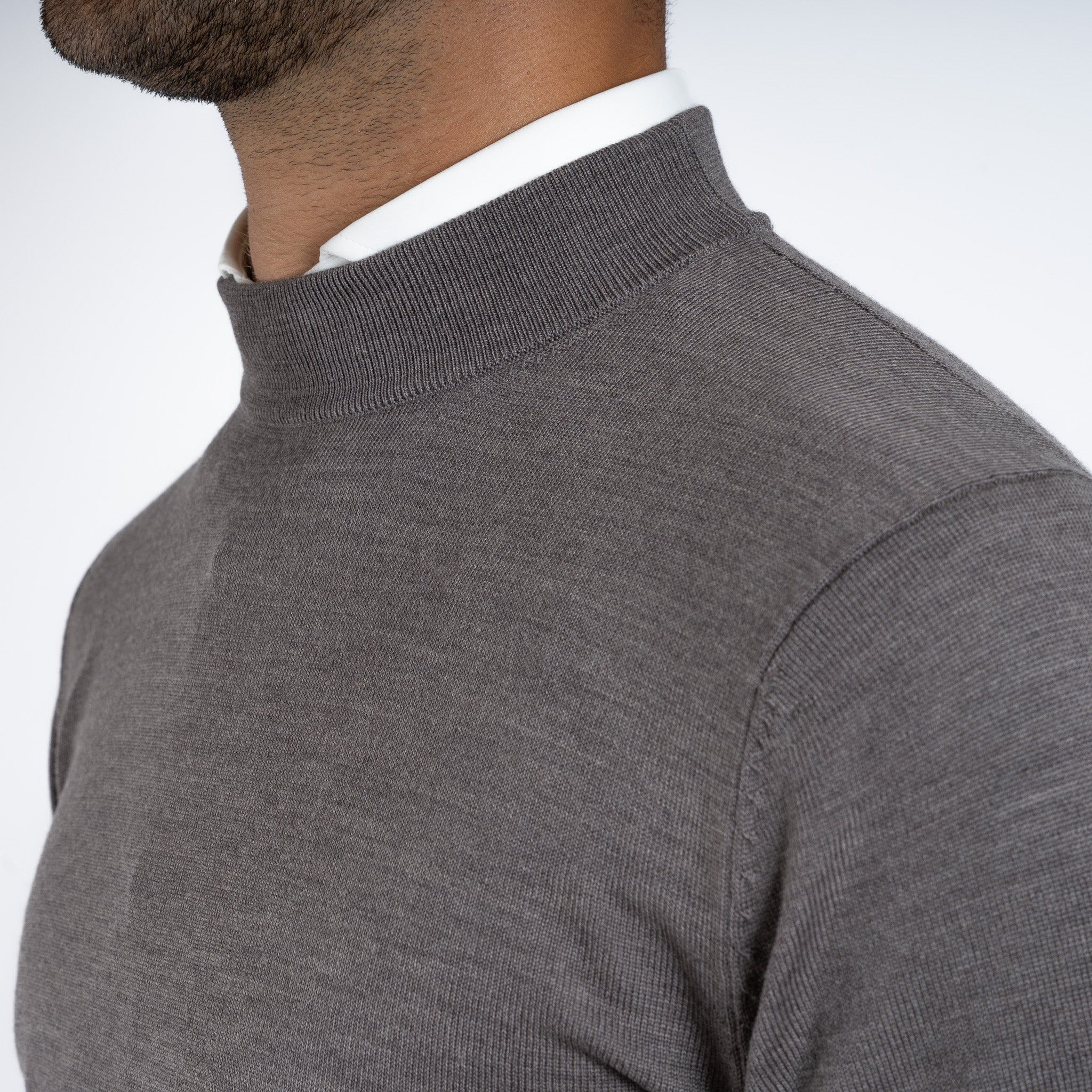 SEVEN DIALS Gebreide Turtleneck Trui Taupe | Goy