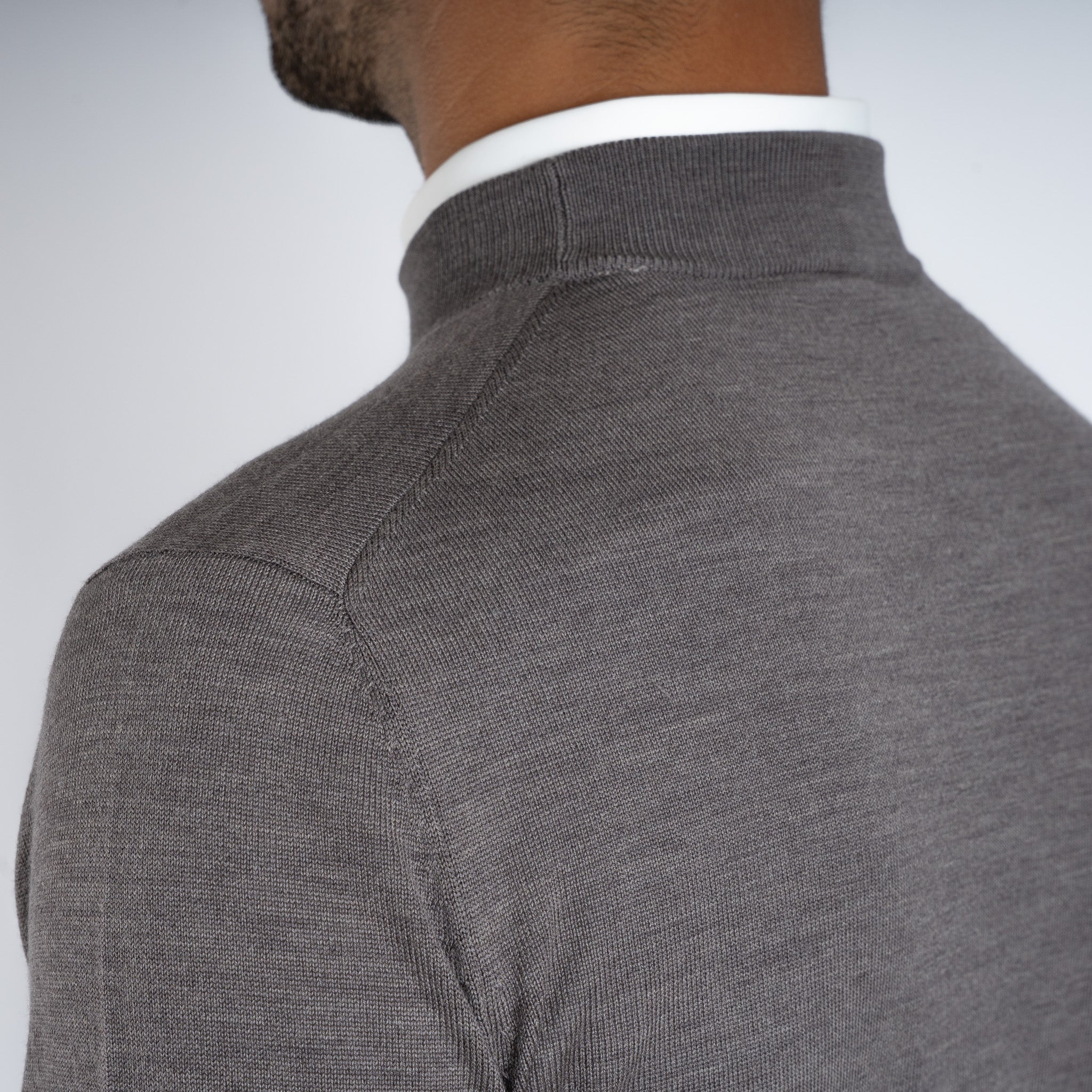 SEVEN DIALS Gebreide Turtleneck Trui Taupe | Goy