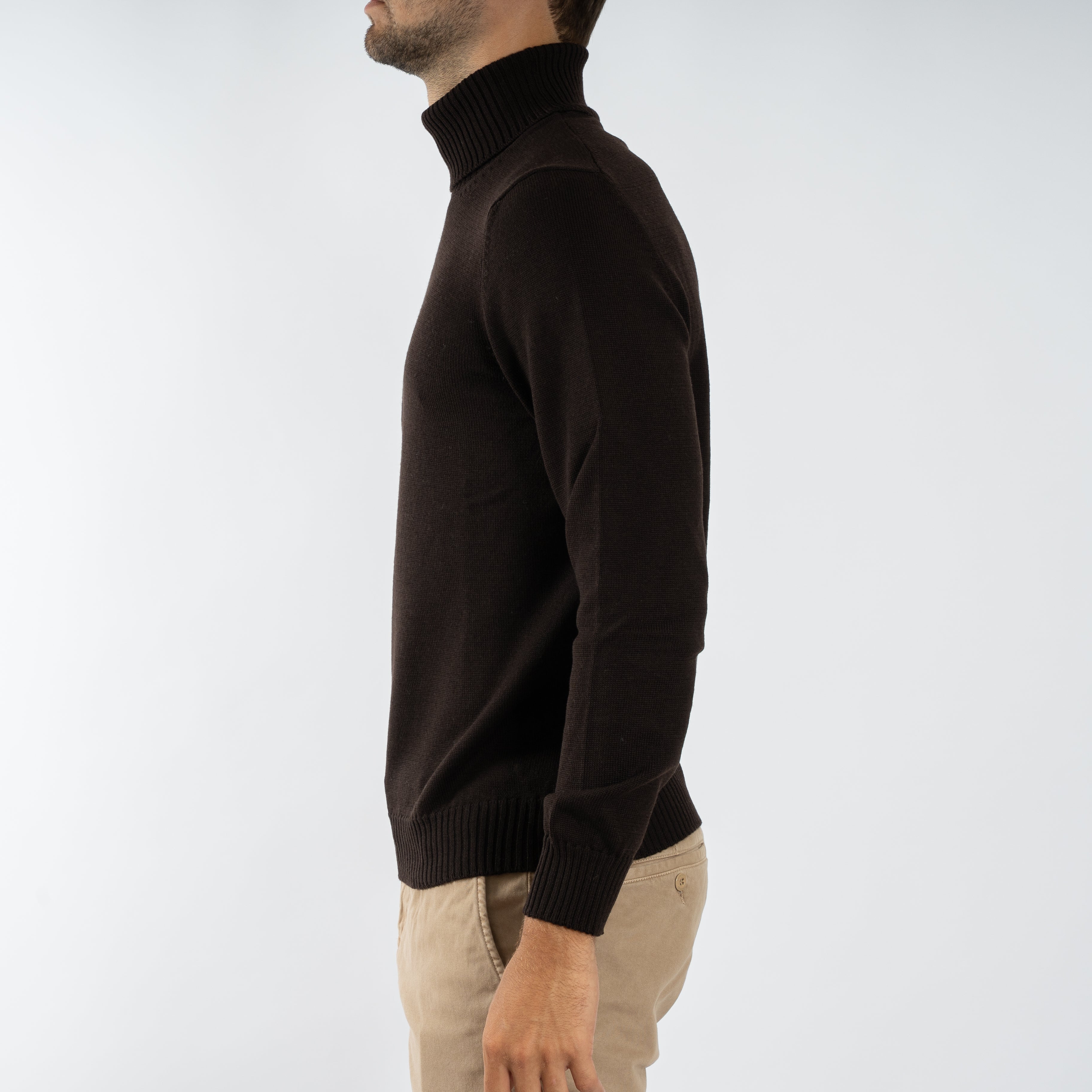 Gran Sasso Gebreide Coltrui Bruin | Extrafine Merino
