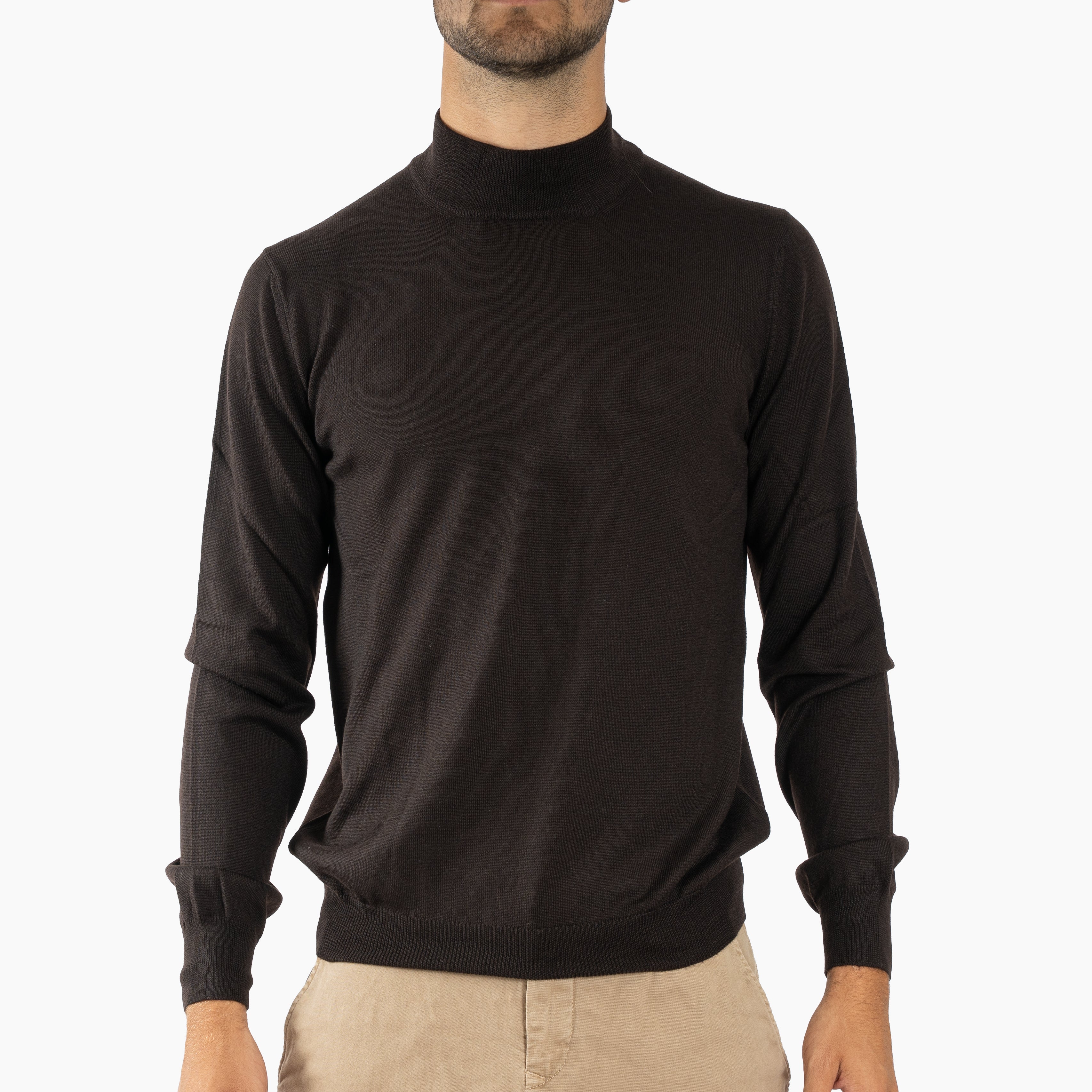 Gran Sasso Gebreide Turtleneck Trui Bruin | Merino