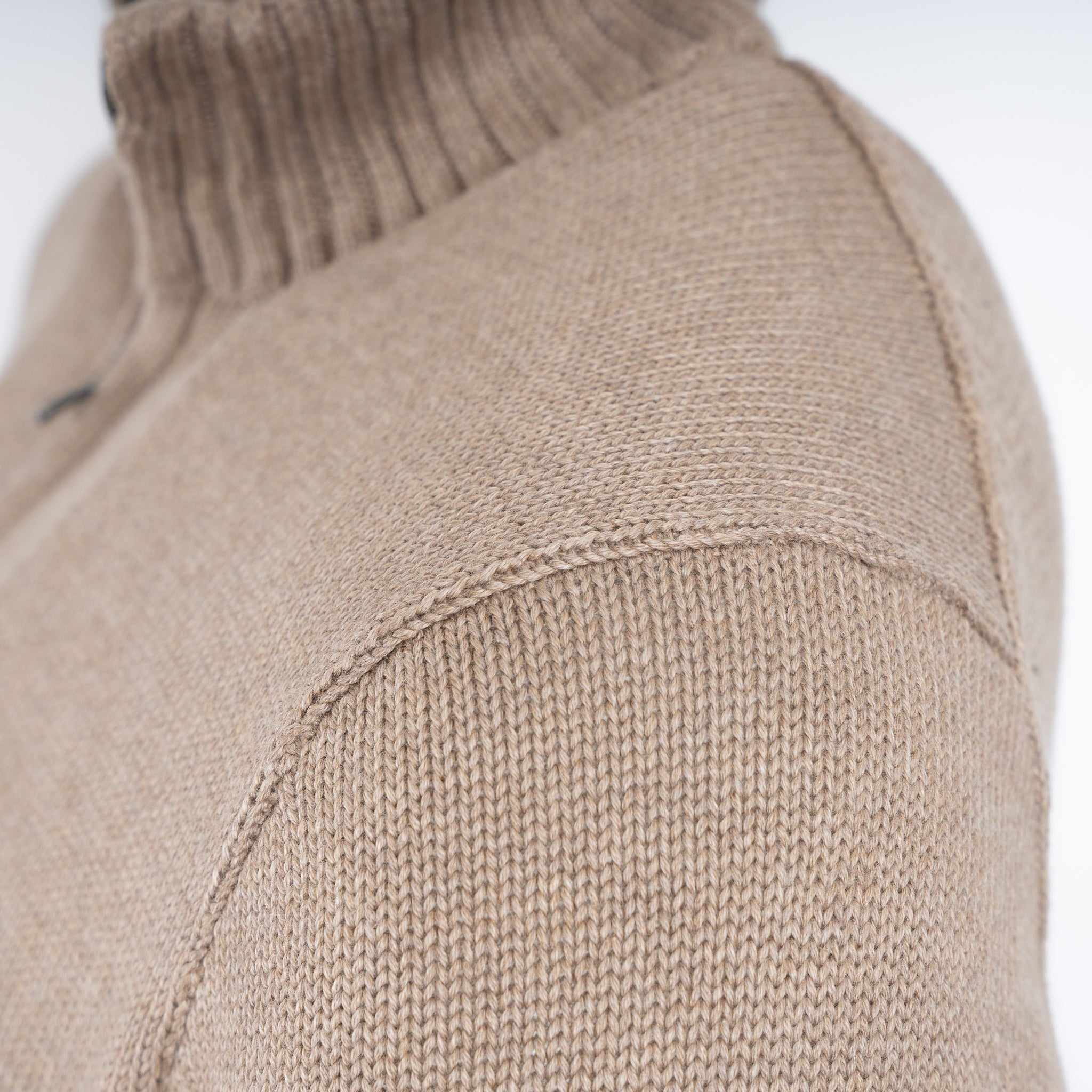 Ralph Lauren Gebreide Trui met Rits Beige | Cotton