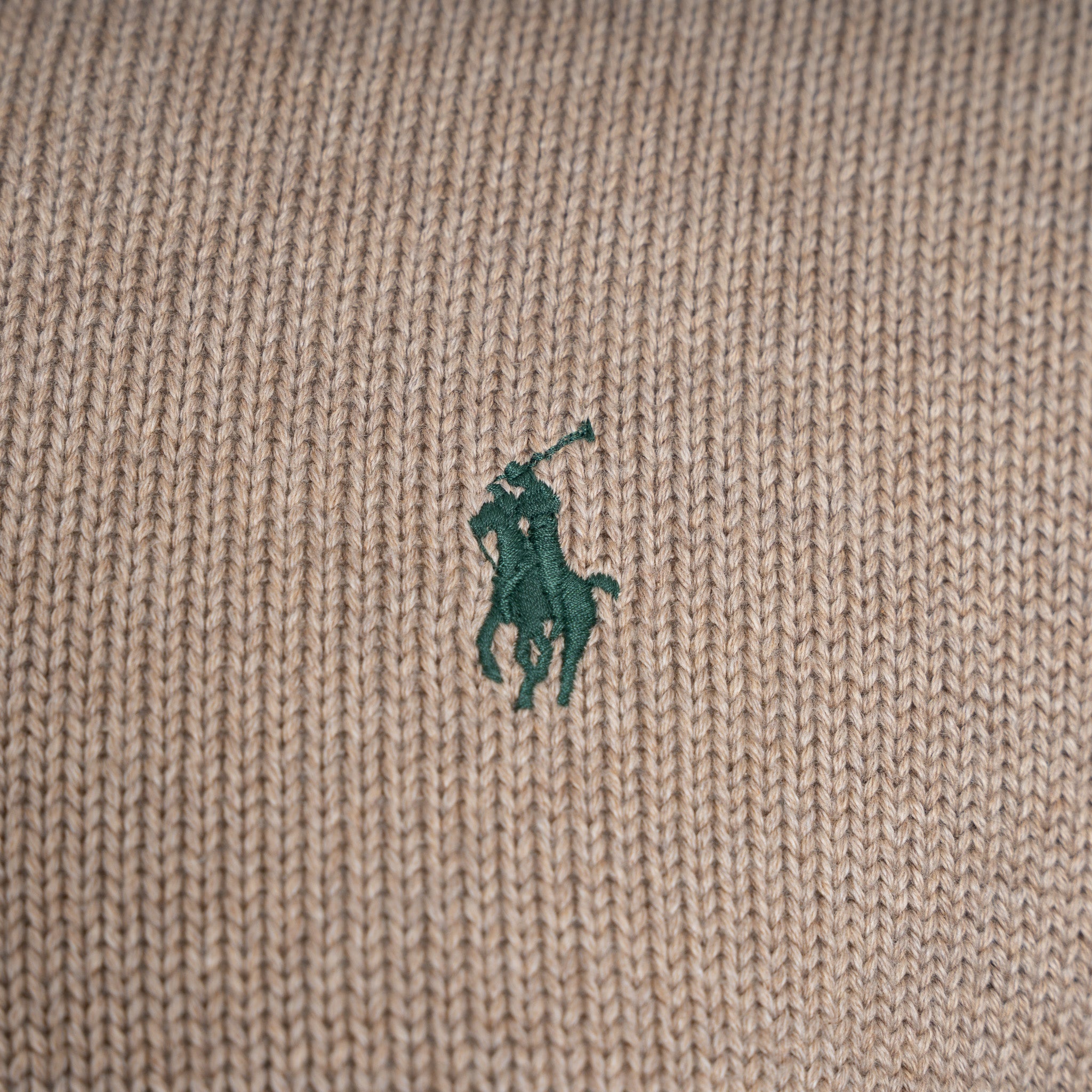 Ralph Lauren Gebreide Trui met Rits Beige | Cotton