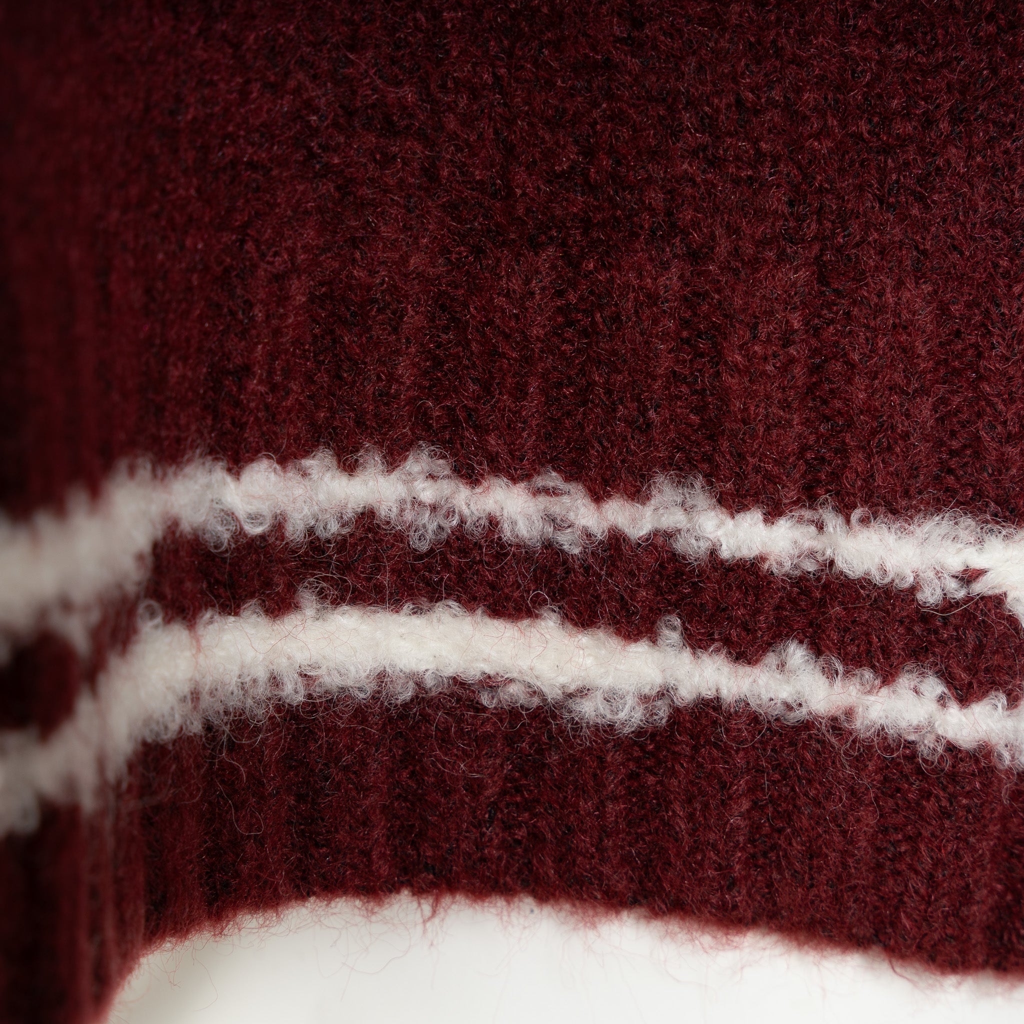 Olaf Gebreide Long Sleeve Polo Rood | Crafted Detail