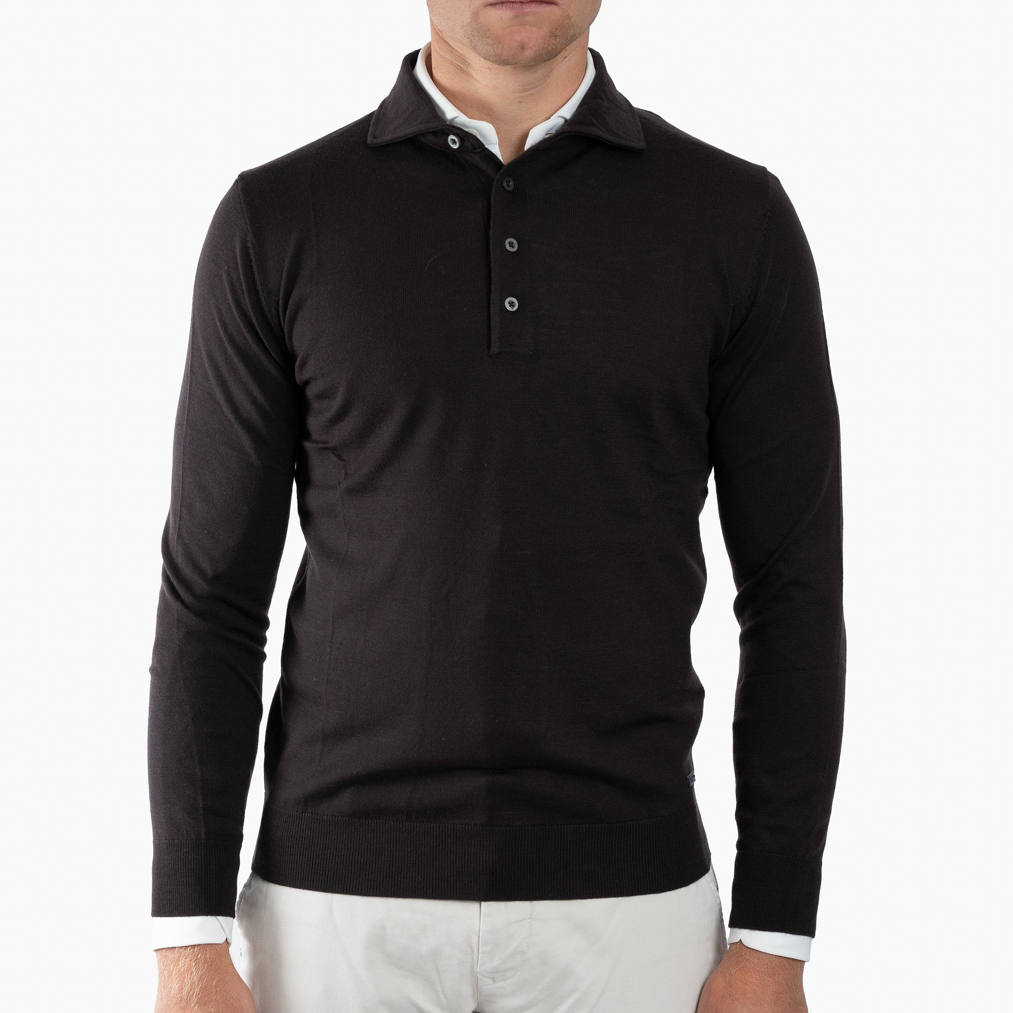 SEVEN DIALS Gebreide Polotrui Bruin | Cooper