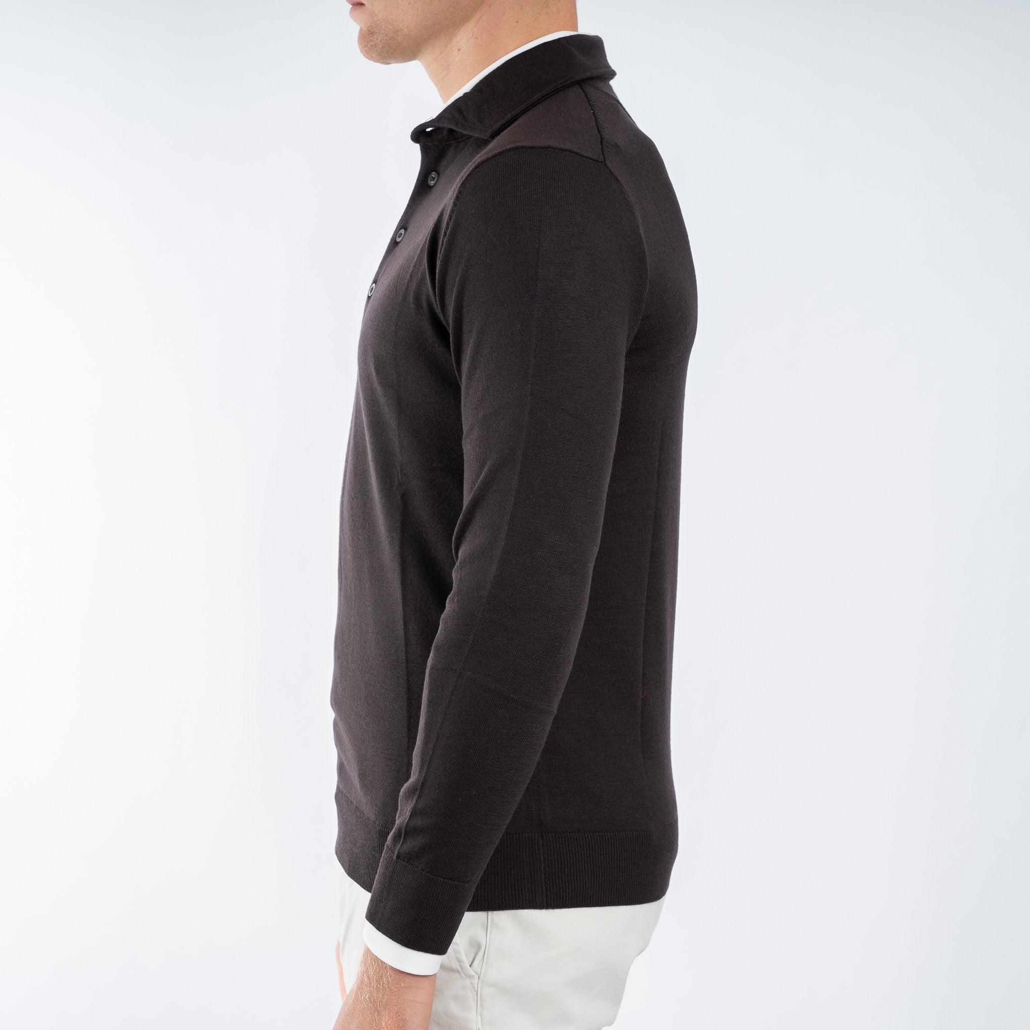 SEVEN DIALS Gebreide Polotrui Bruin | Cooper