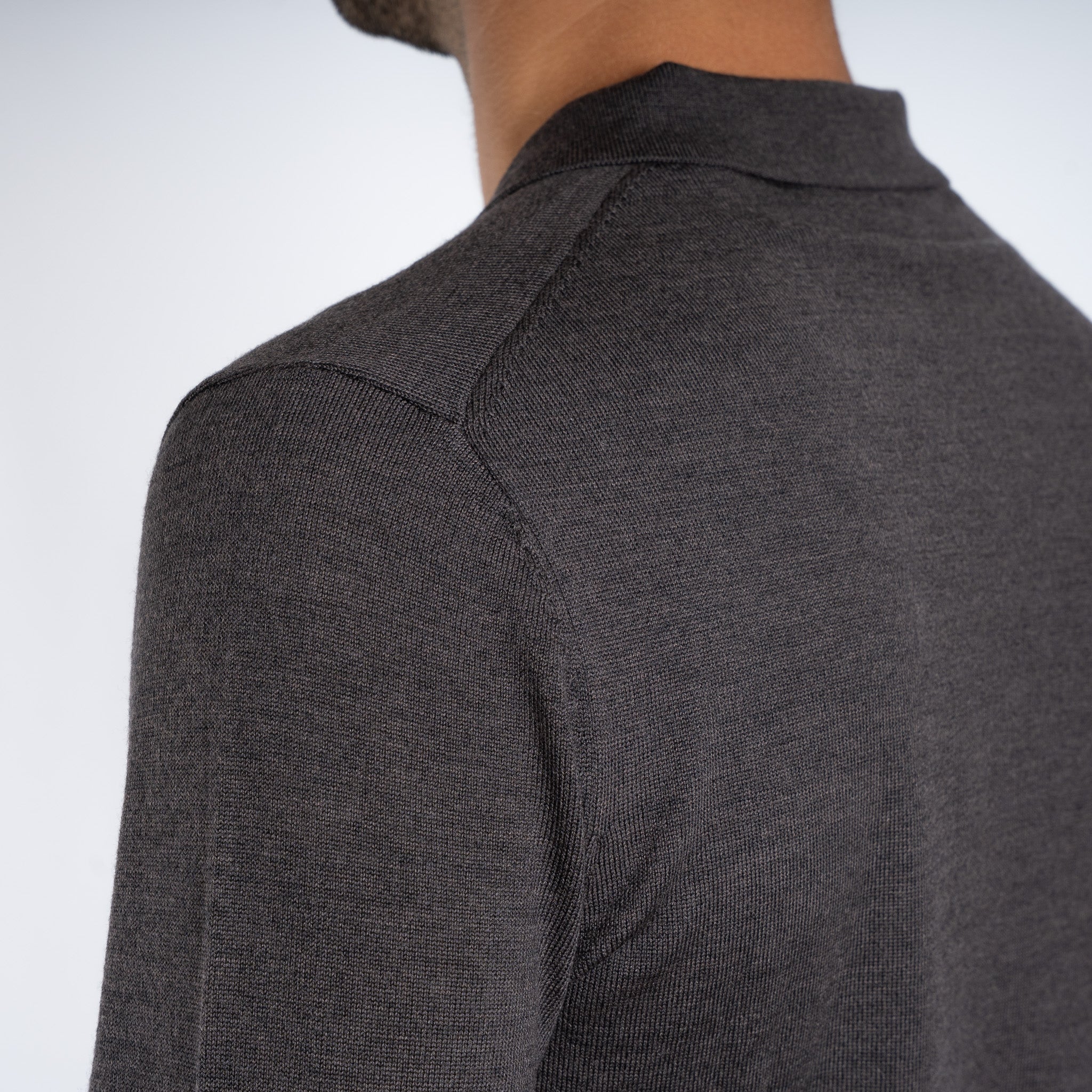 SEVEN DIALS Gebreide Buttonless Polotrui Bruin | Wyot