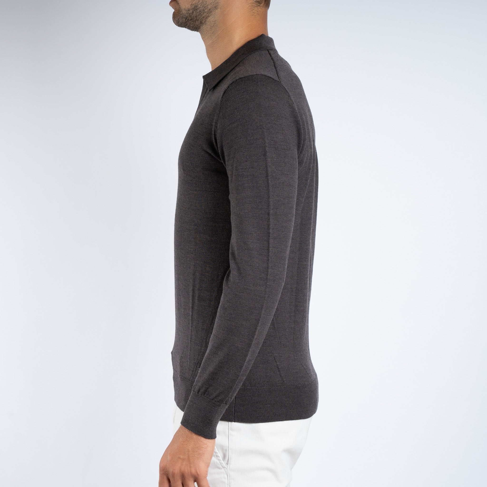 SEVEN DIALS Gebreide Buttonless Polotrui Bruin | Wyot