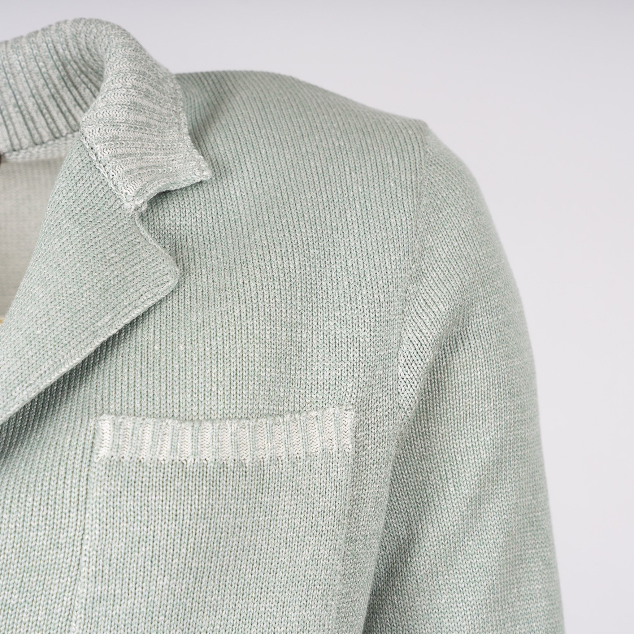Maurizio Baldassari Knitted Colbert Mintgroen | Vanisé Knit Jacket