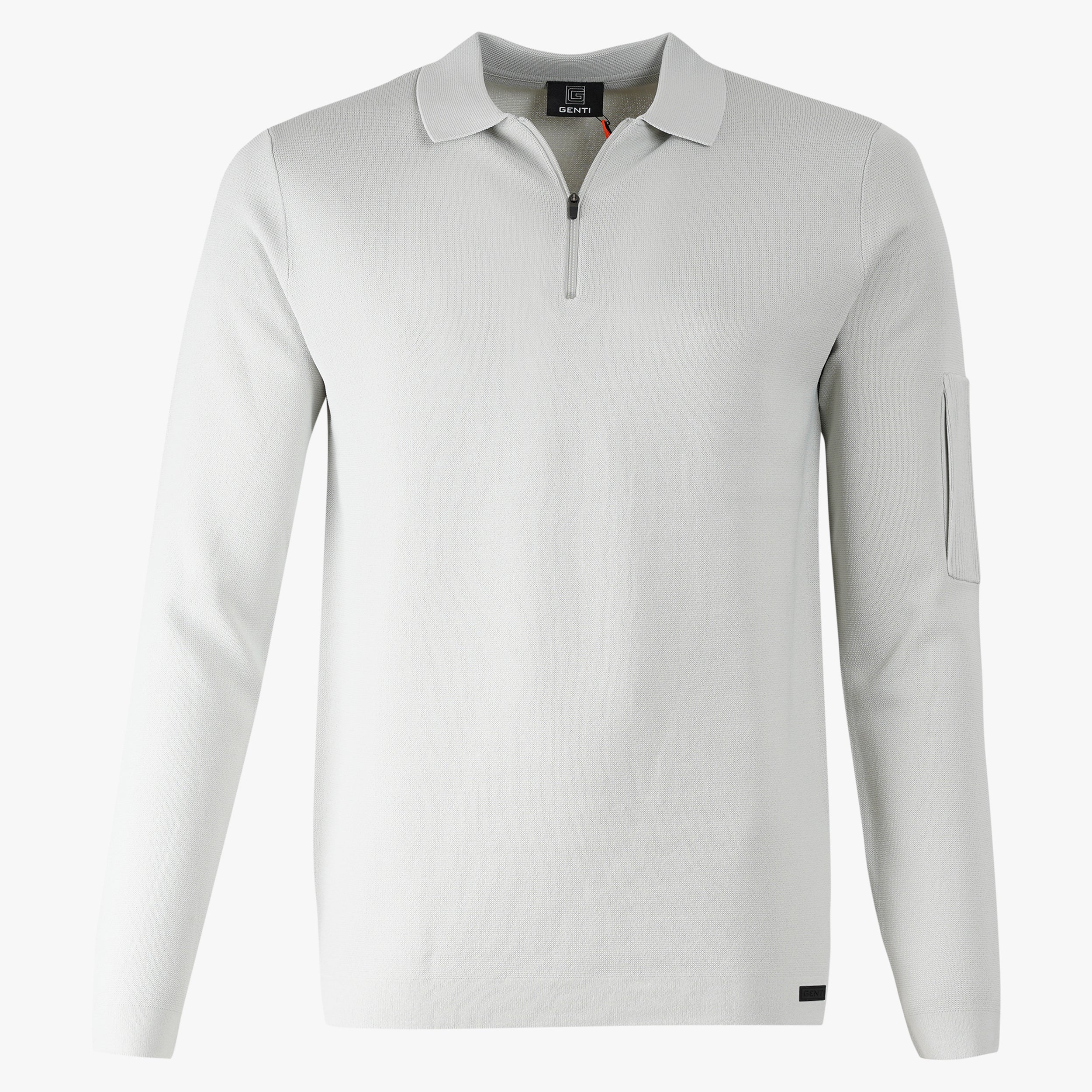 Genti Gebreide Polotrui met Rits Lichtgroen | Cool Dry