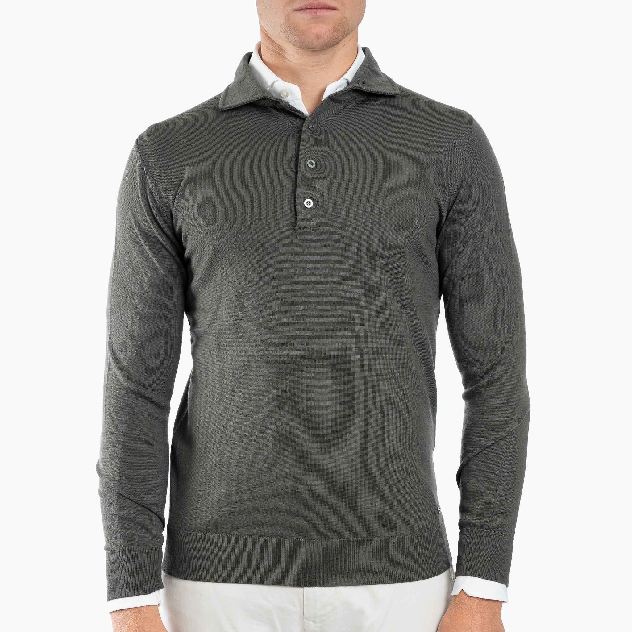 SEVEN DIALS Gebreide Polotrui Groen | Cooper