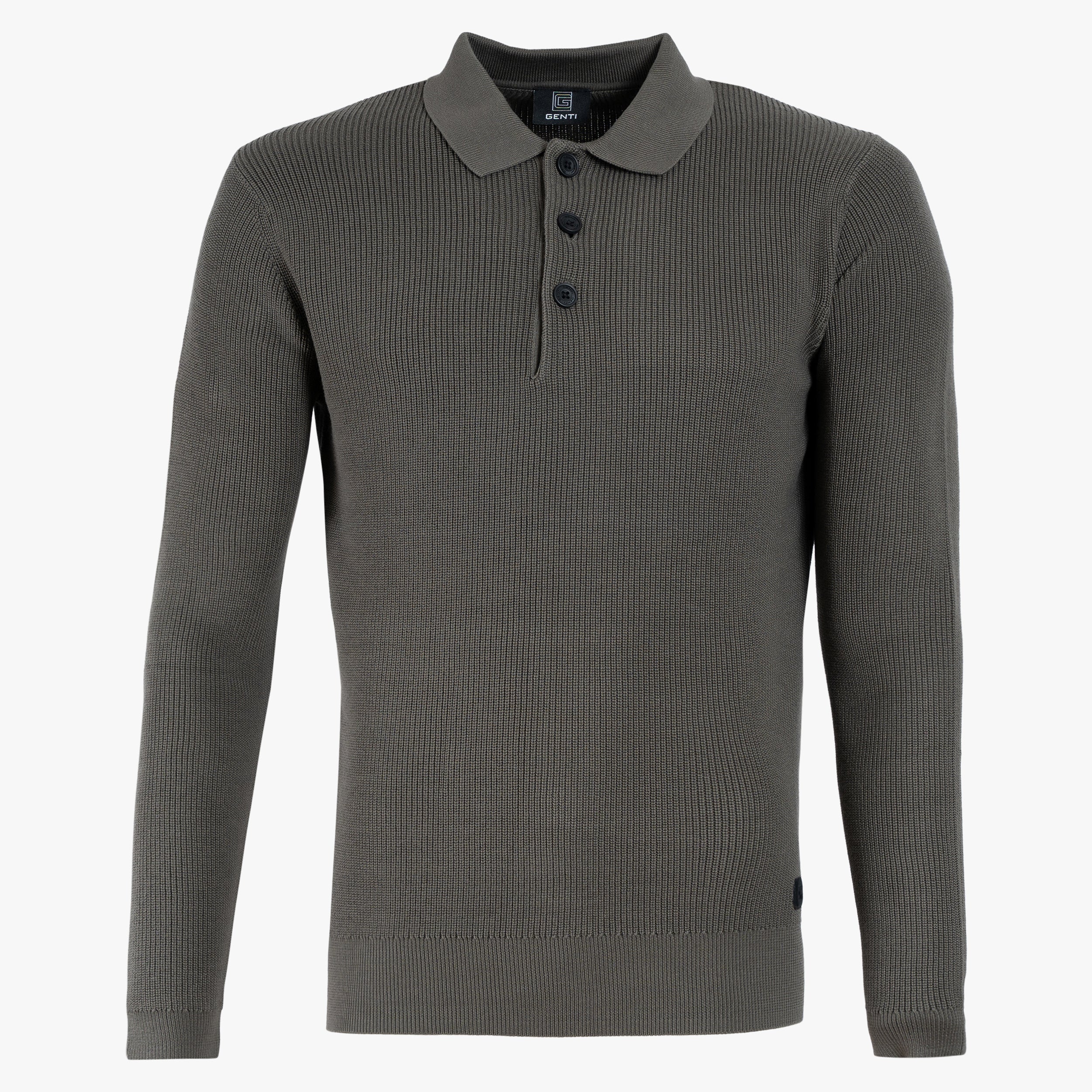 Genti Polo Lange Mouwen Groen