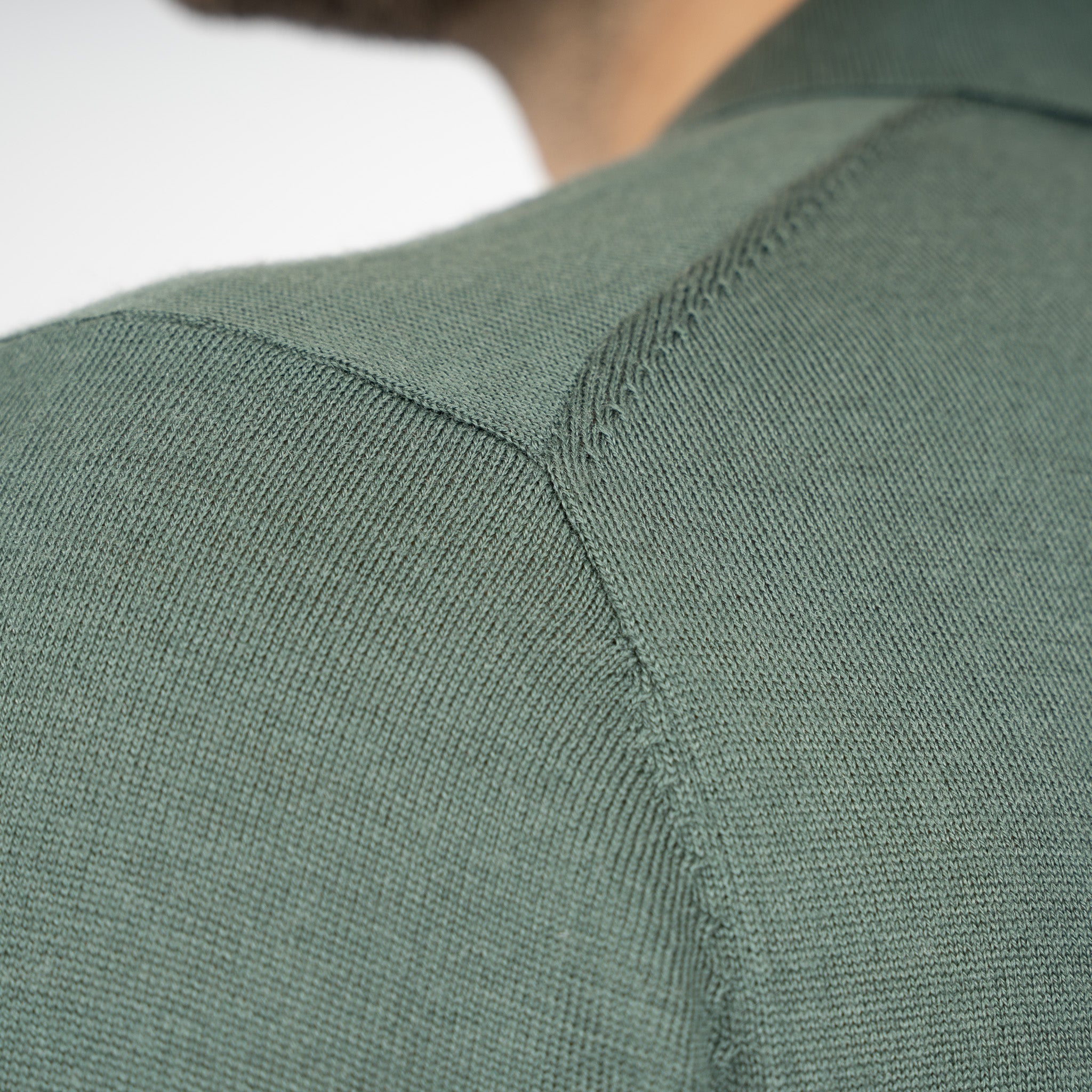 SEVEN DIALS Gebreide Buttonless Polotrui Groen | Blake