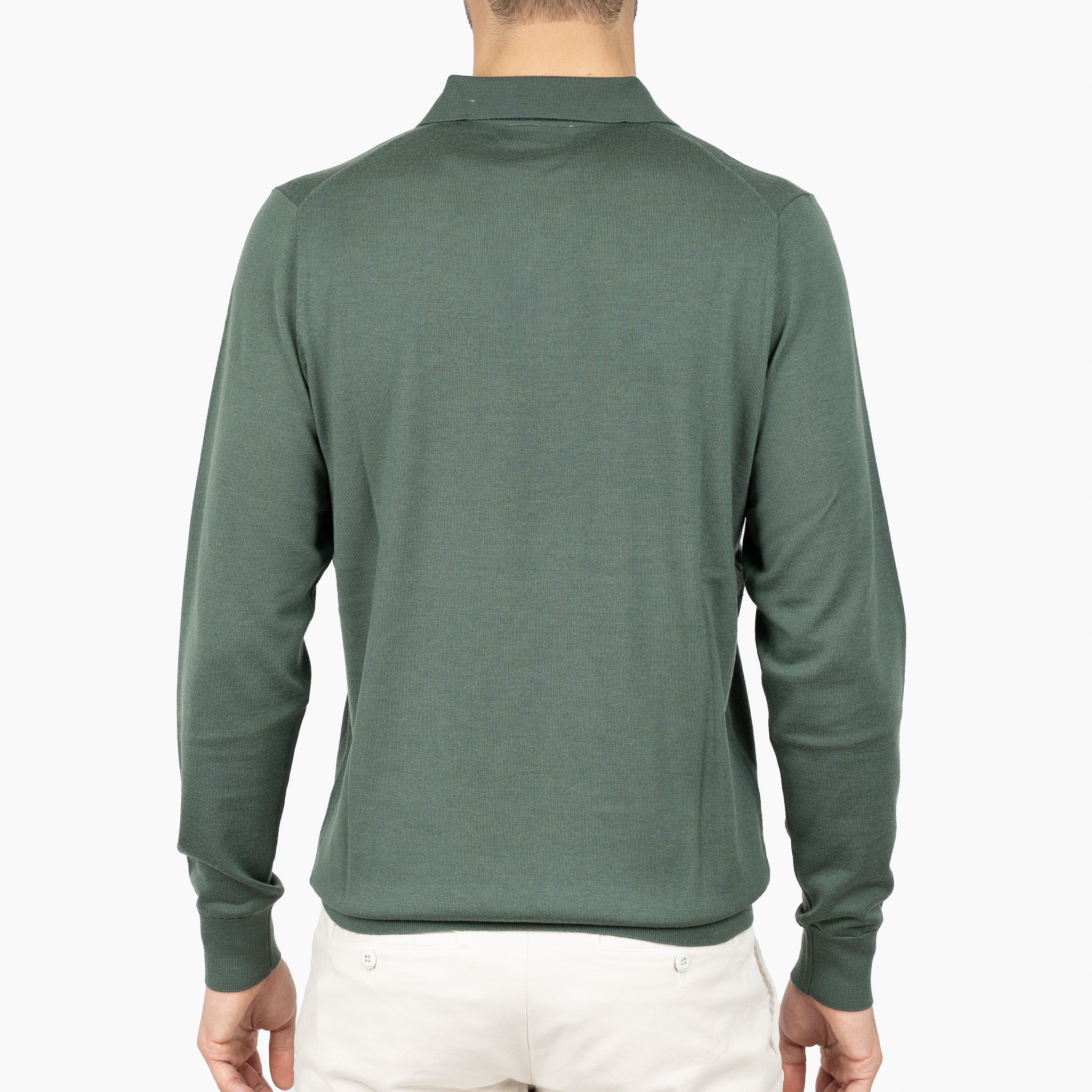 SEVEN DIALS Gebreide Buttonless Polotrui Groen | Blake