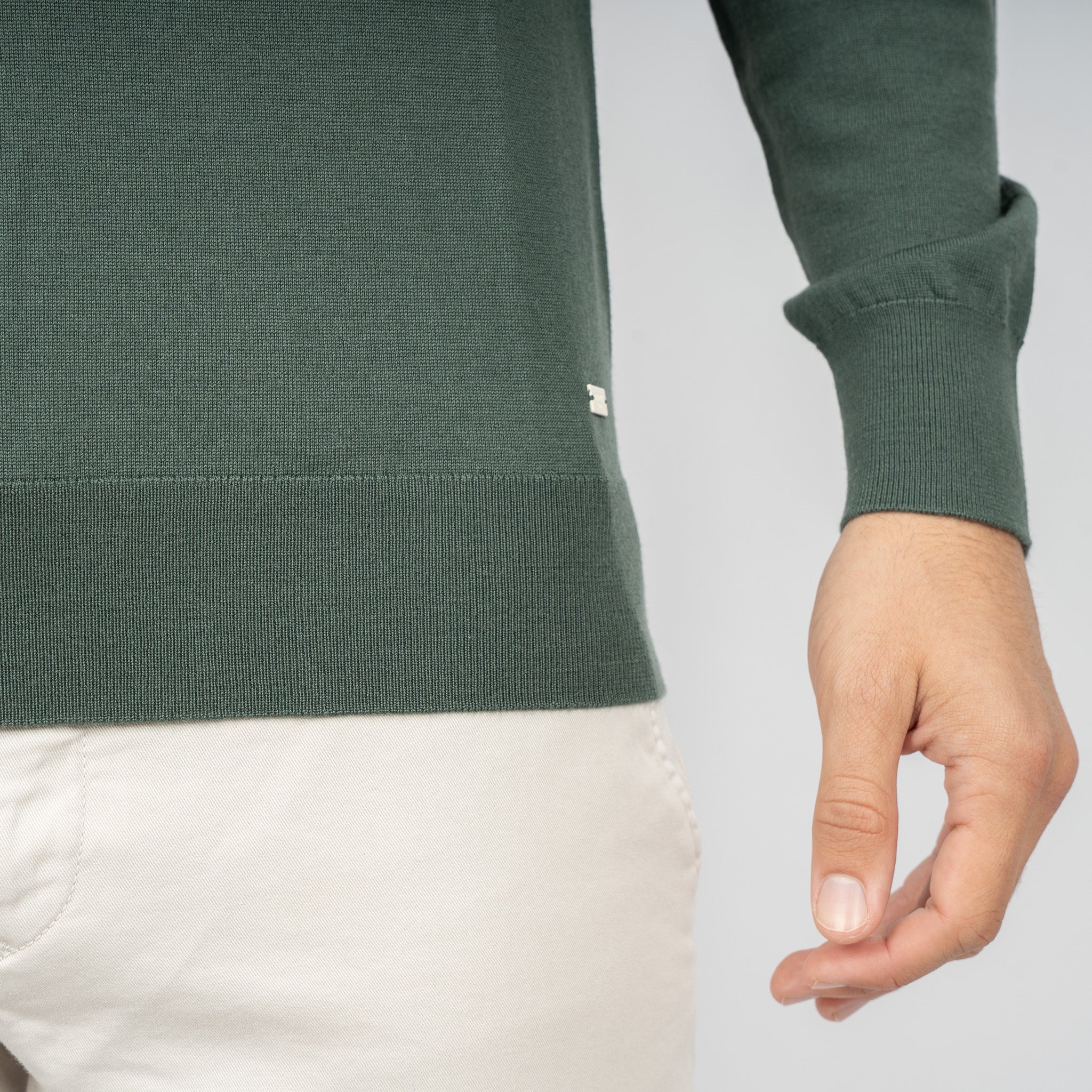 SEVEN DIALS Gebreide Buttonless Polotrui Groen | Blake