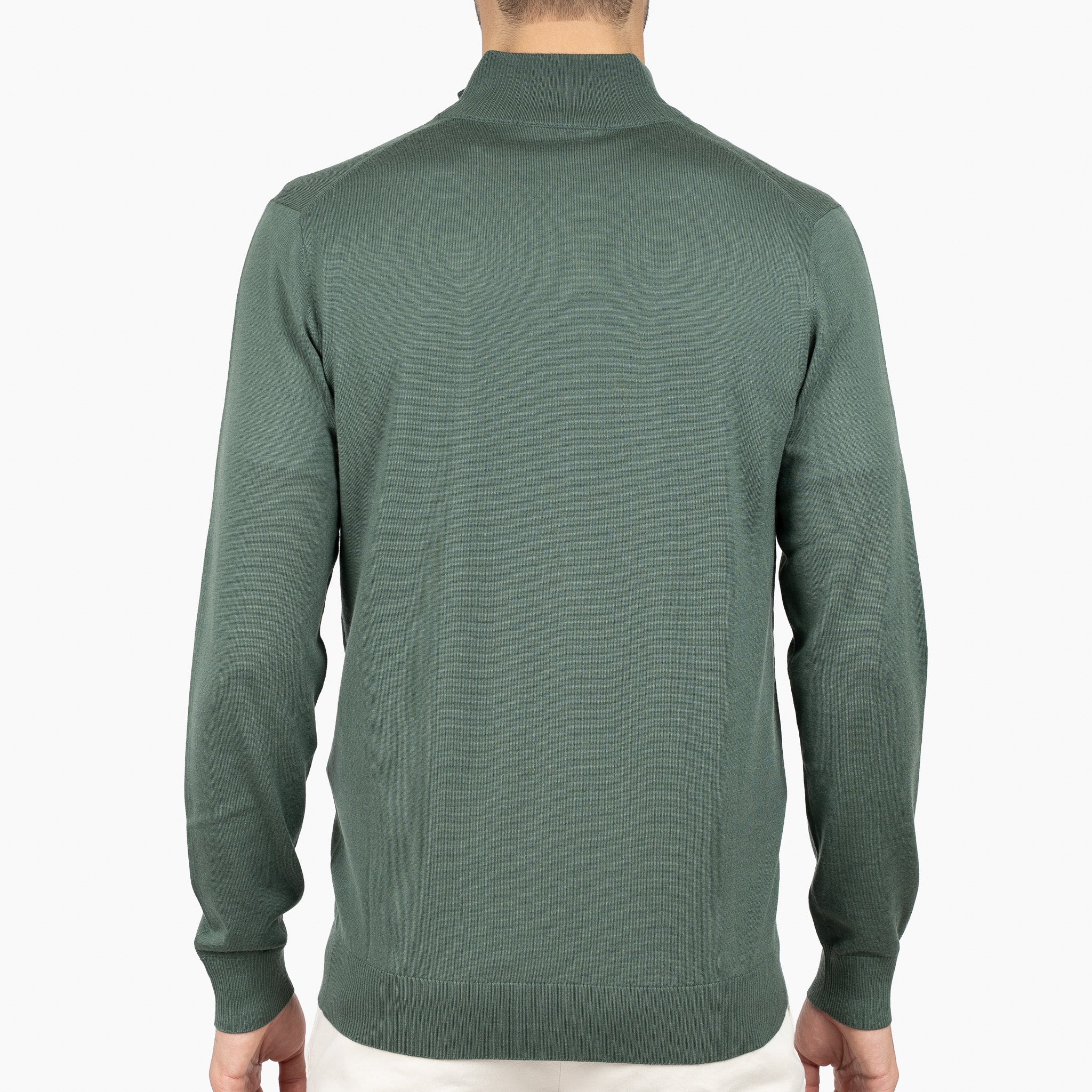 SEVEN DIALS Gebreide Trui met Rits Groen | Bothe