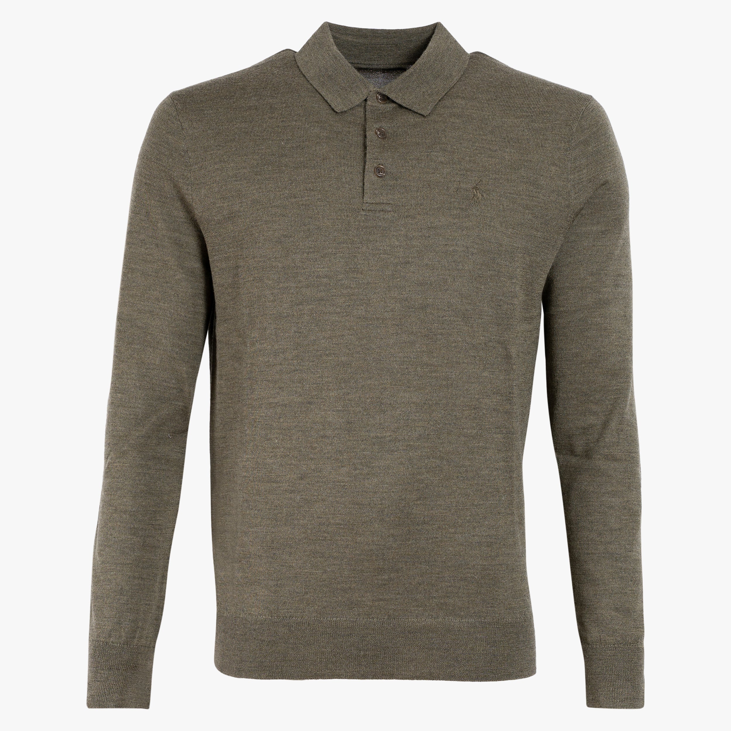 Ralph Lauren Gebreide Polo Lange Mouwen Olijfgroen