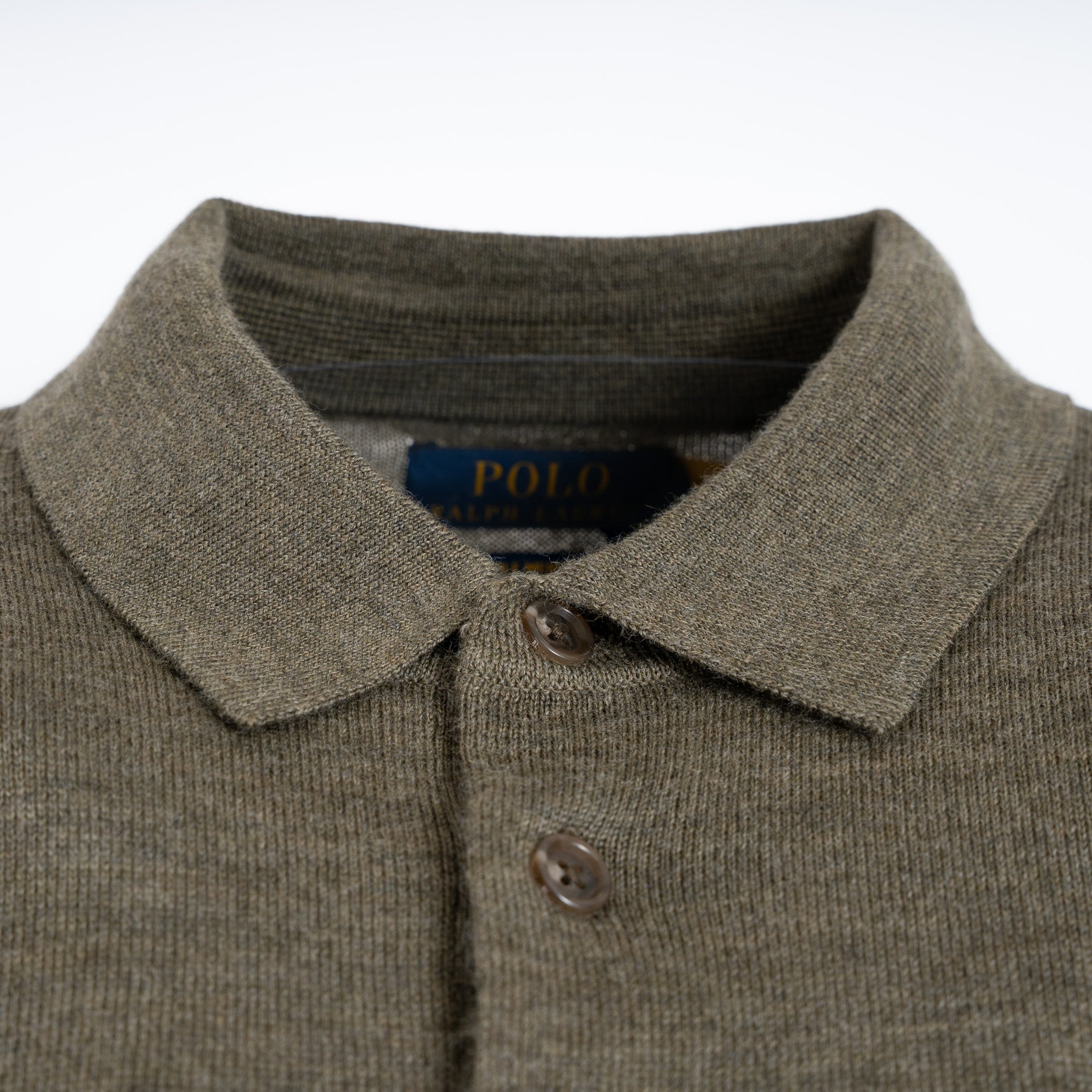 Ralph Lauren Gebreide Polo Lange Mouwen Olijfgroen