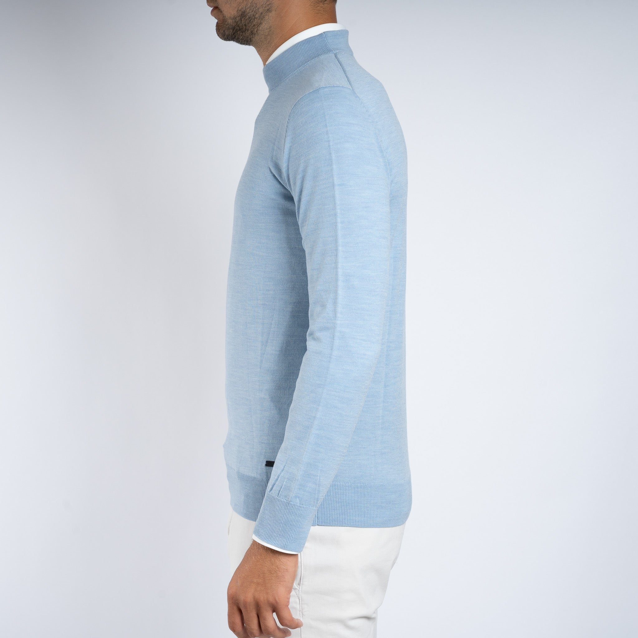 SEVEN DIALS Gebreide Turtleneck Trui Lichtblauw | Goy