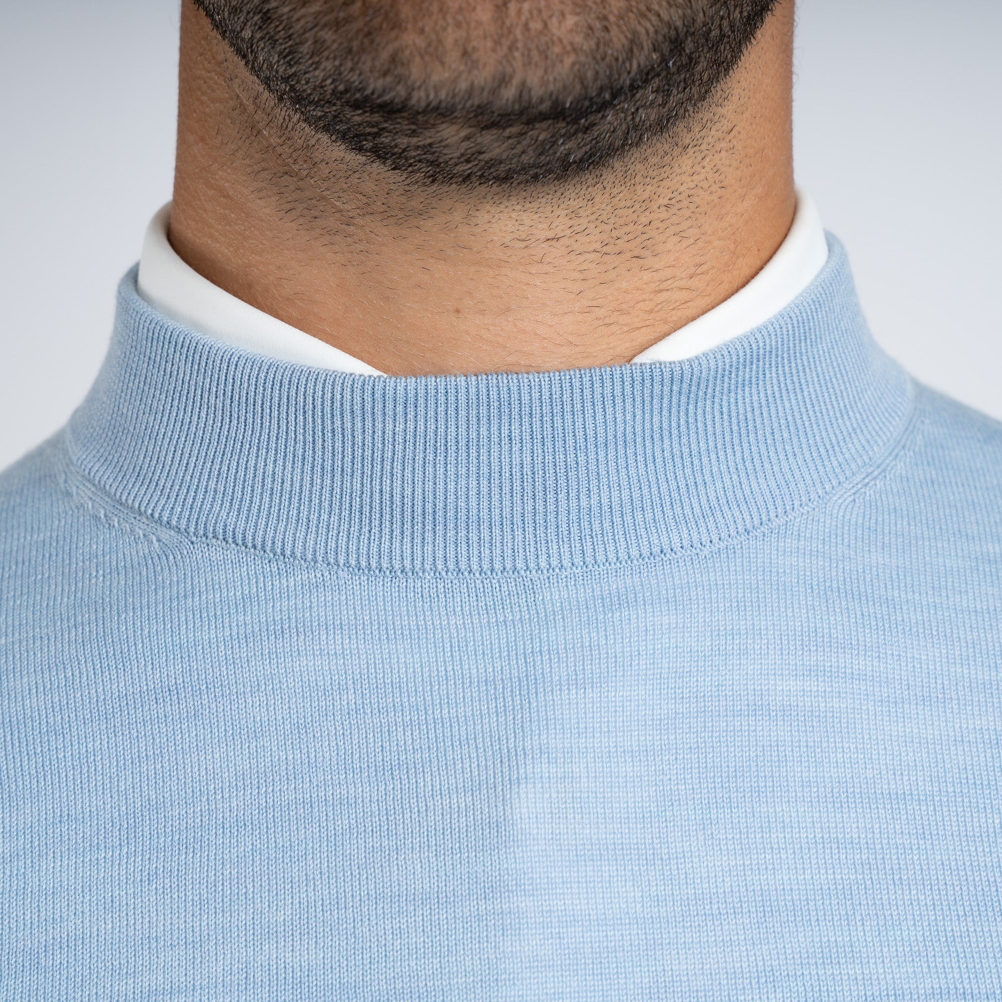SEVEN DIALS Gebreide Turtleneck Trui Lichtblauw | Goy