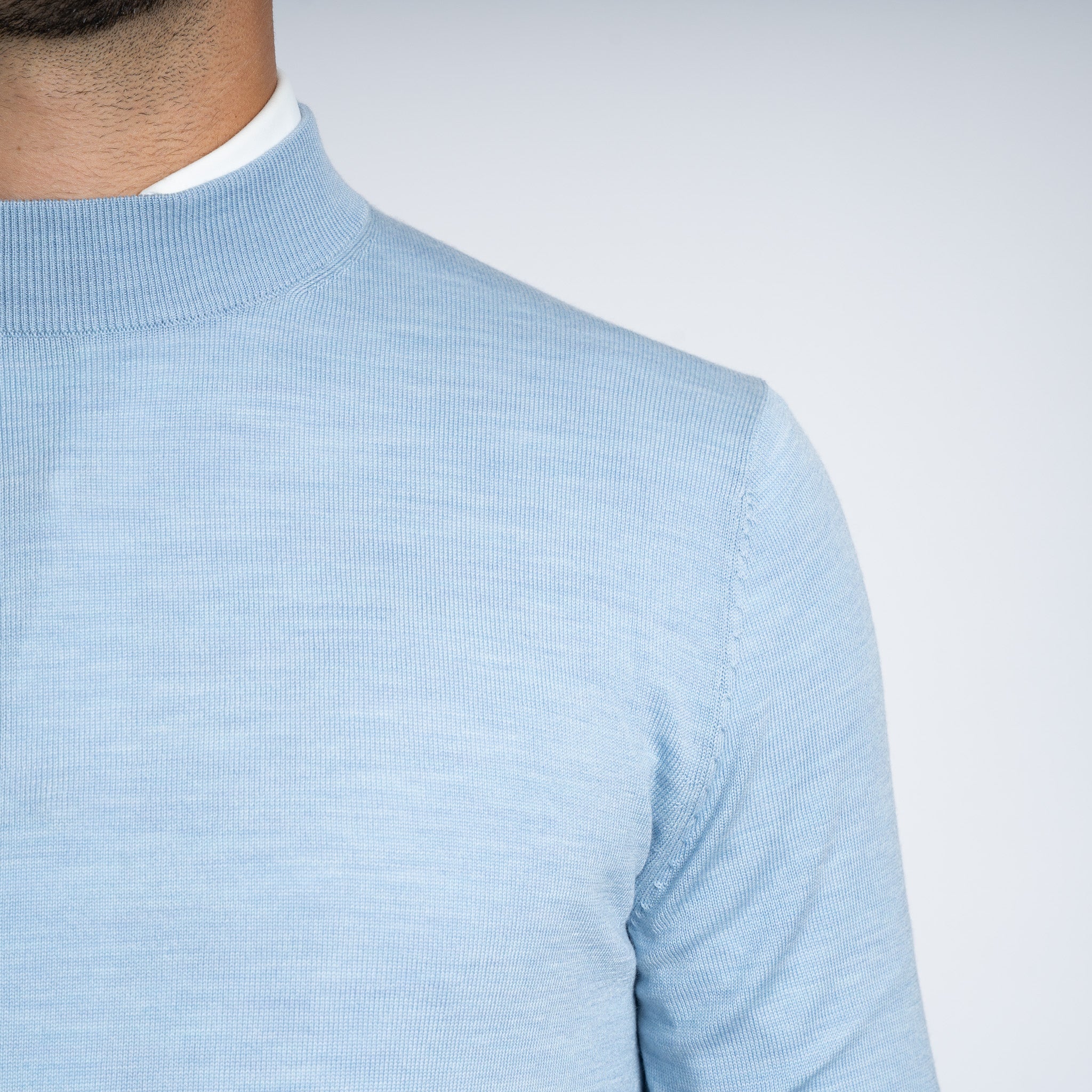 SEVEN DIALS Gebreide Turtleneck Trui Lichtblauw | Goy