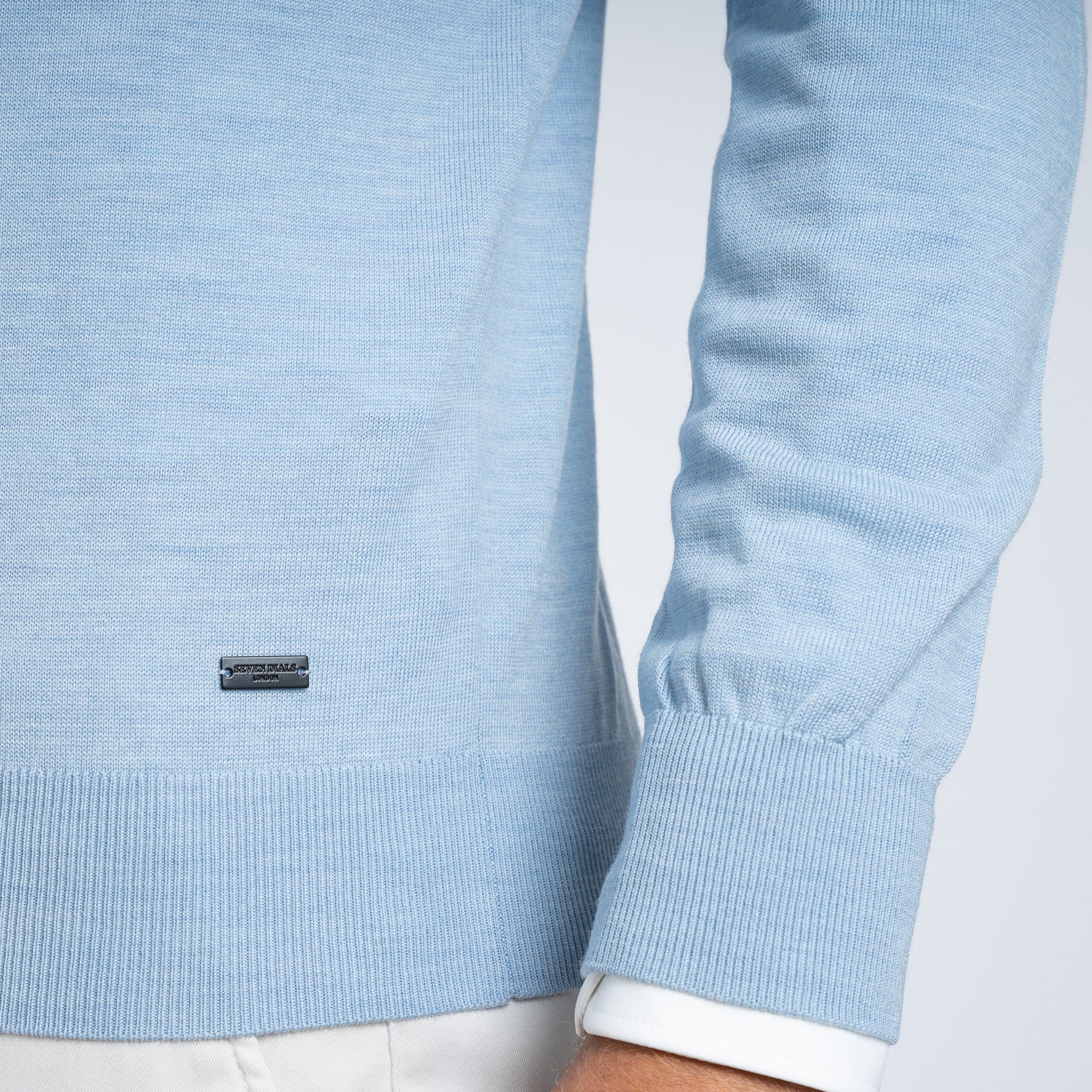 SEVEN DIALS Gebreide Turtleneck Trui Lichtblauw | Goy