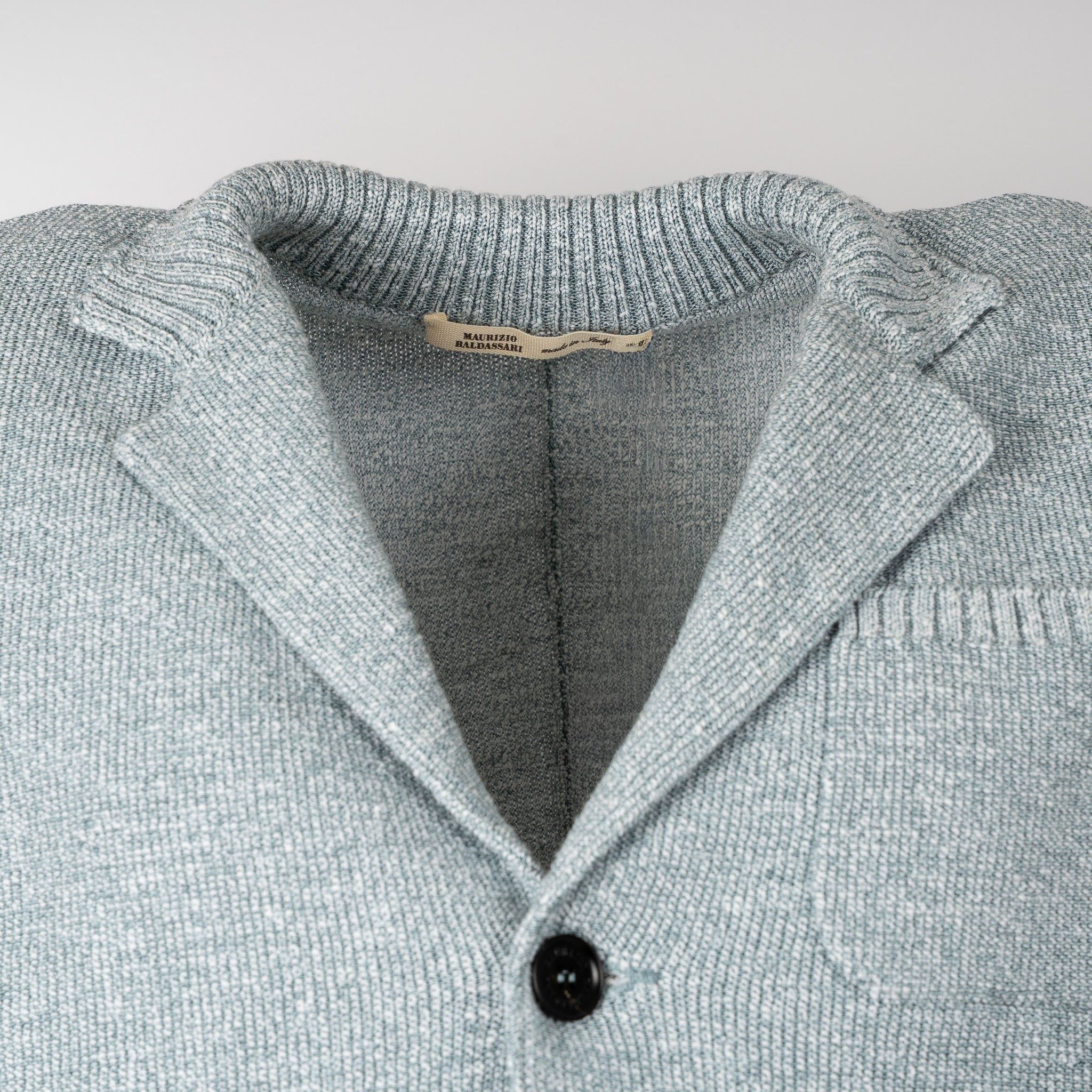 Maurizio Baldassari Knitted Knoopvest Lichtblauw | Portofino Swacket