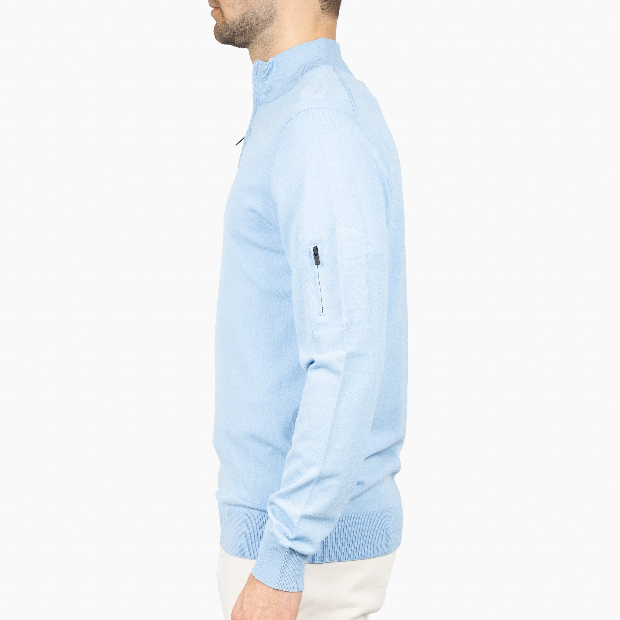 SEVEN DIALS Technische Trui met Rits Lichtblauw | Spike