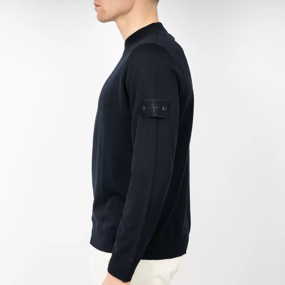 Stone Island Gebreide Trui Ronde Hals Donkerblauw | Ghost