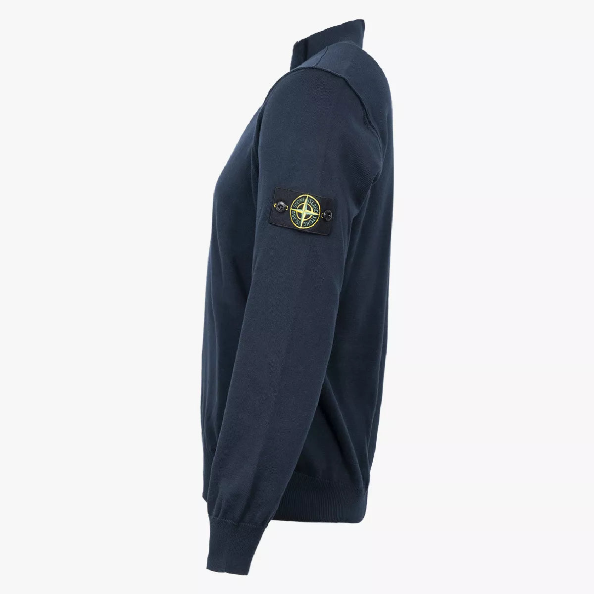 Stone Island Gebreide Trui met Rits Donkerblauw | Organic Cotton