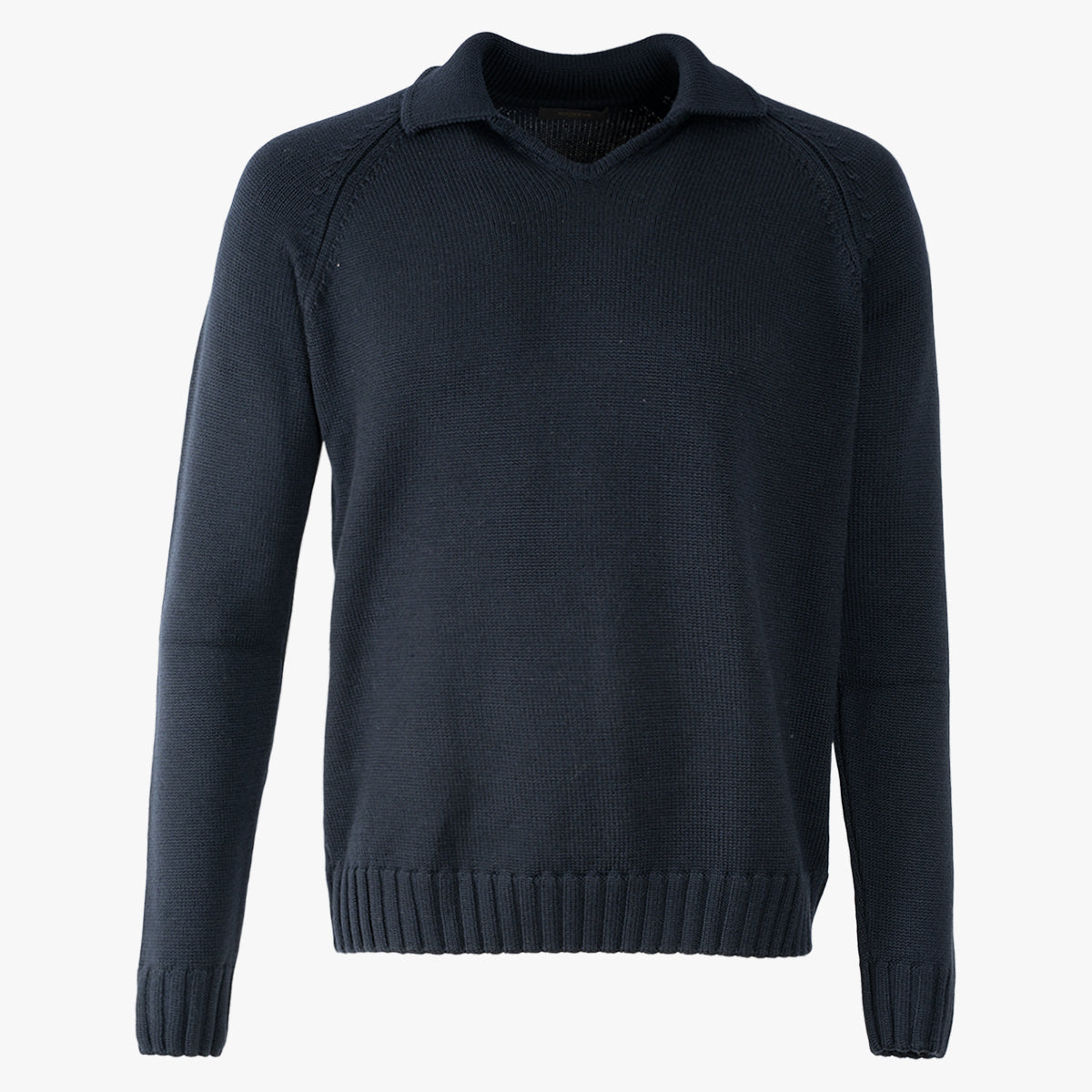 Zanone Gebreide Trui met Polokraag Donkerblauw
