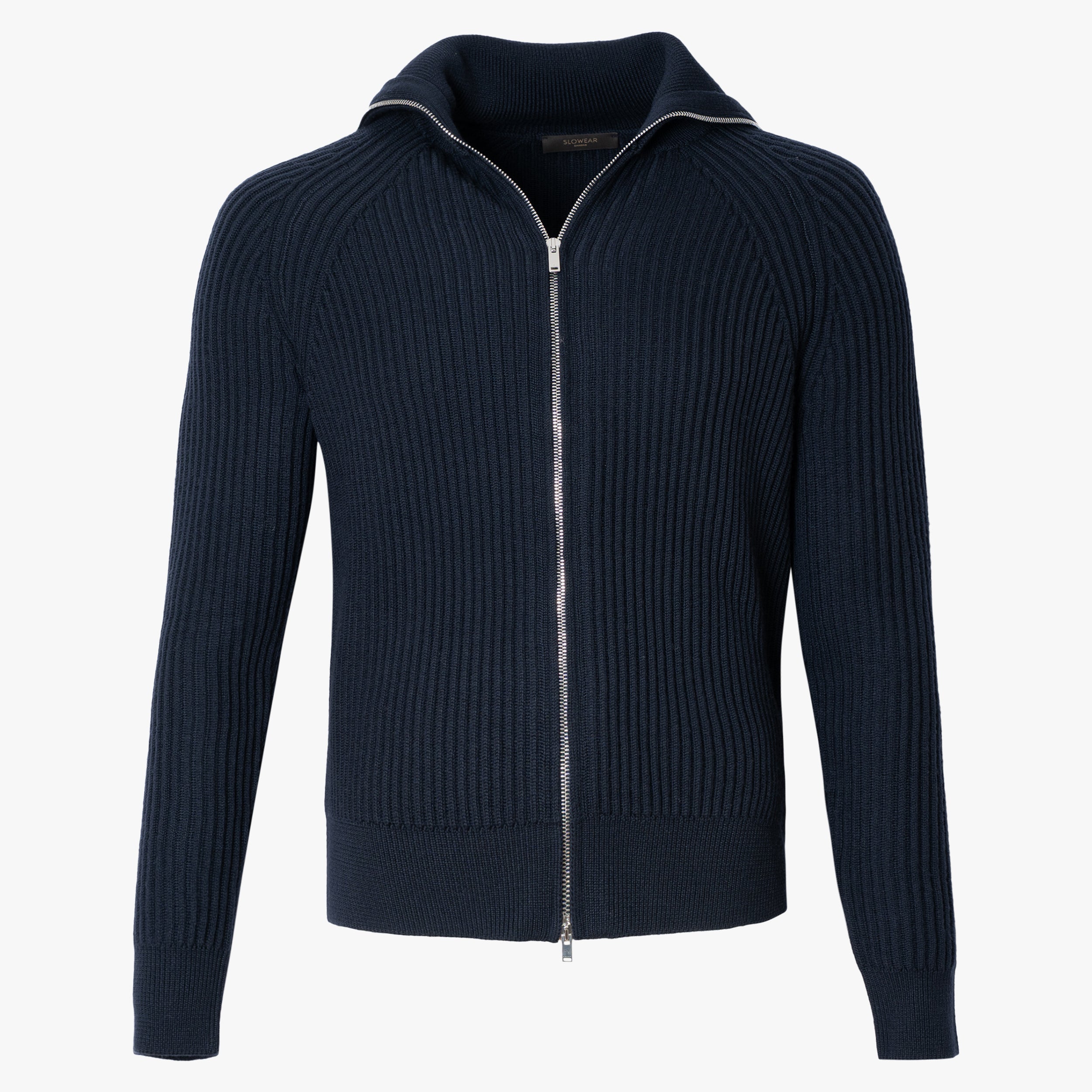 Zanone Gebreid Vest Donkerblauw
