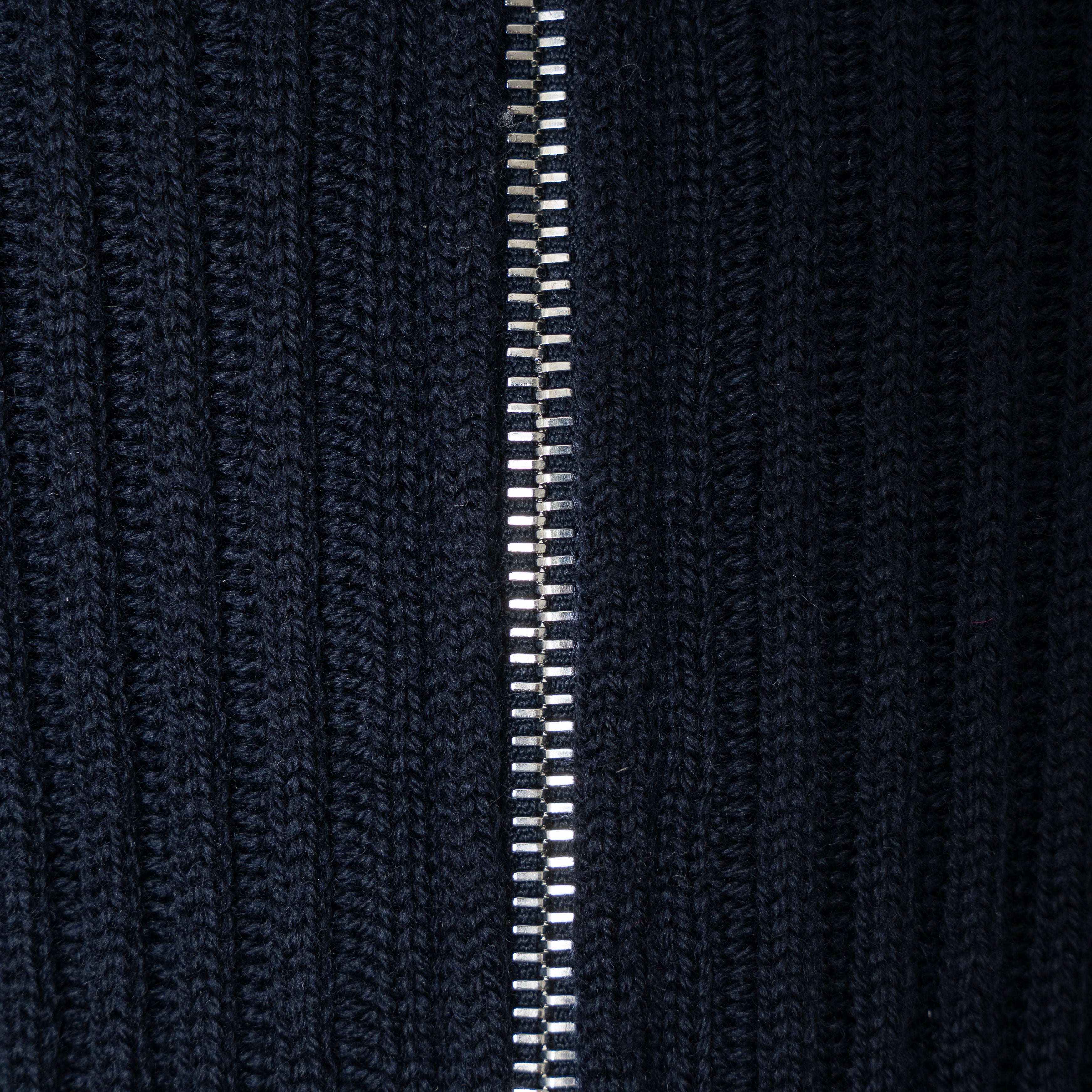 Zanone Gebreid Vest Donkerblauw