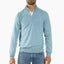 Gran Sasso Gebreide Trui met Rits Lichtblauw | Cashmere Lana