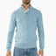 Gran Sasso Gebreide Trui met Knopenlijst Lichtblauw | Cashmere Lana