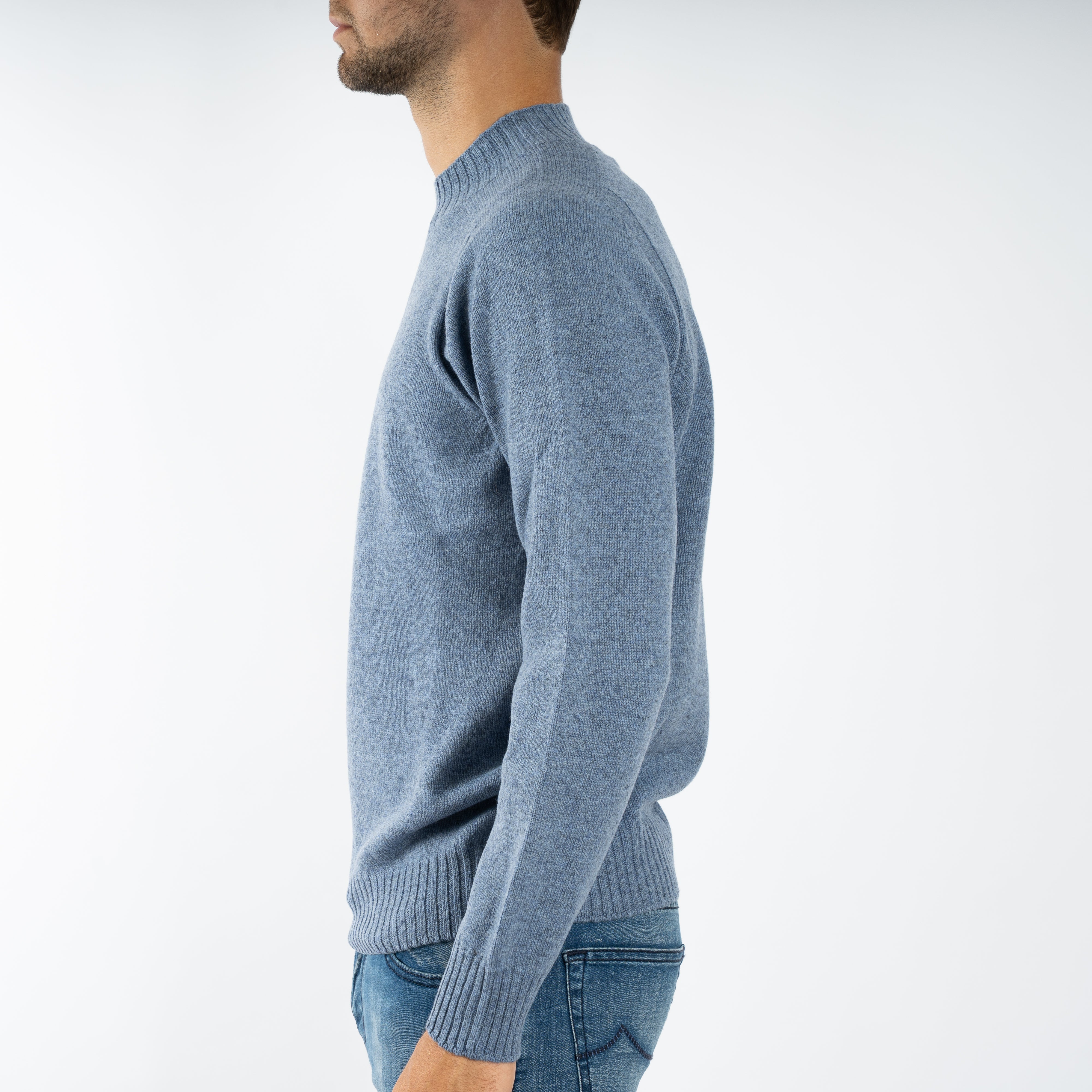 Gran Sasso Gebreide Turtleneck Middenblauw | Super Geelong