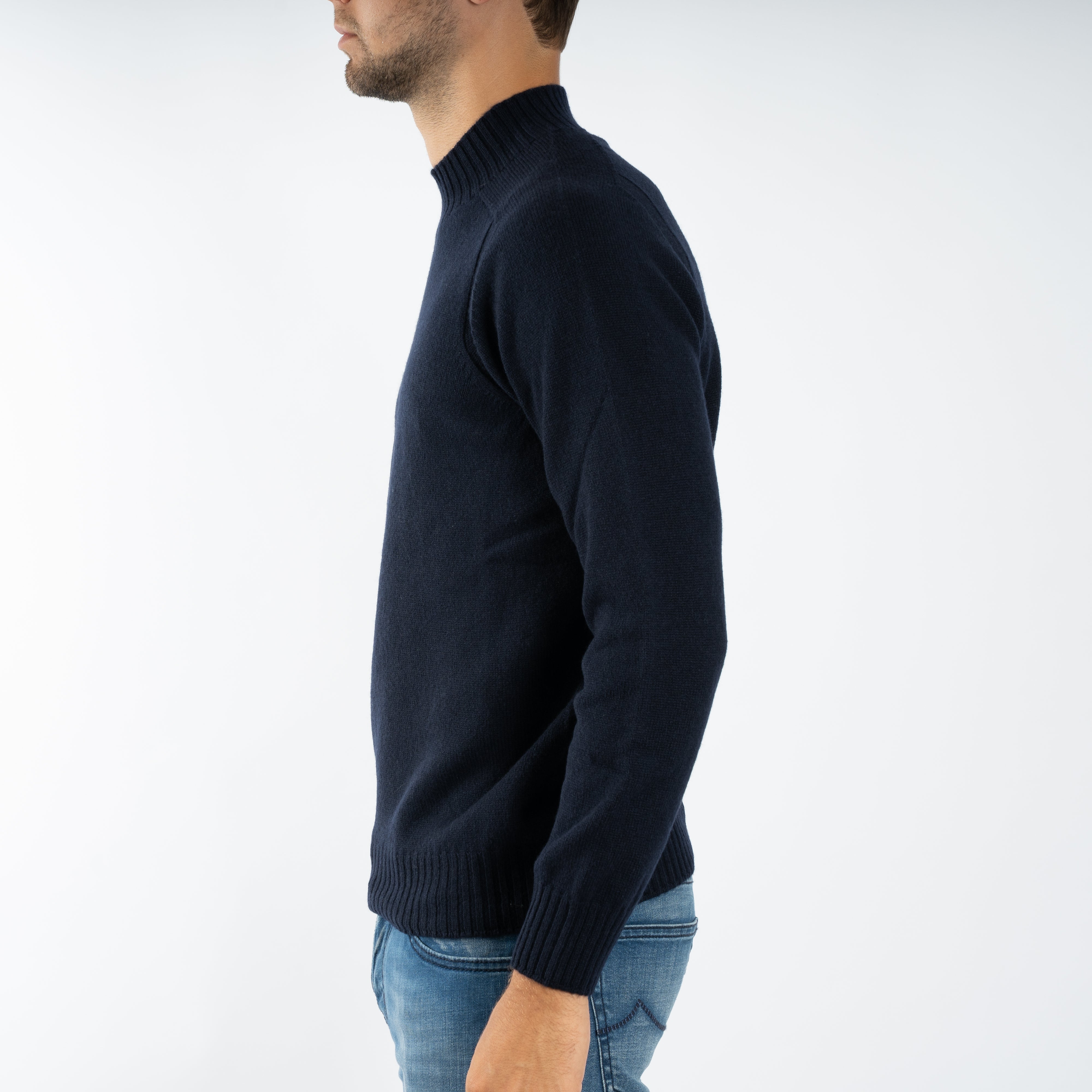 Gran Sasso Gebreide Turtleneck Donkerblauw | Super Geelong