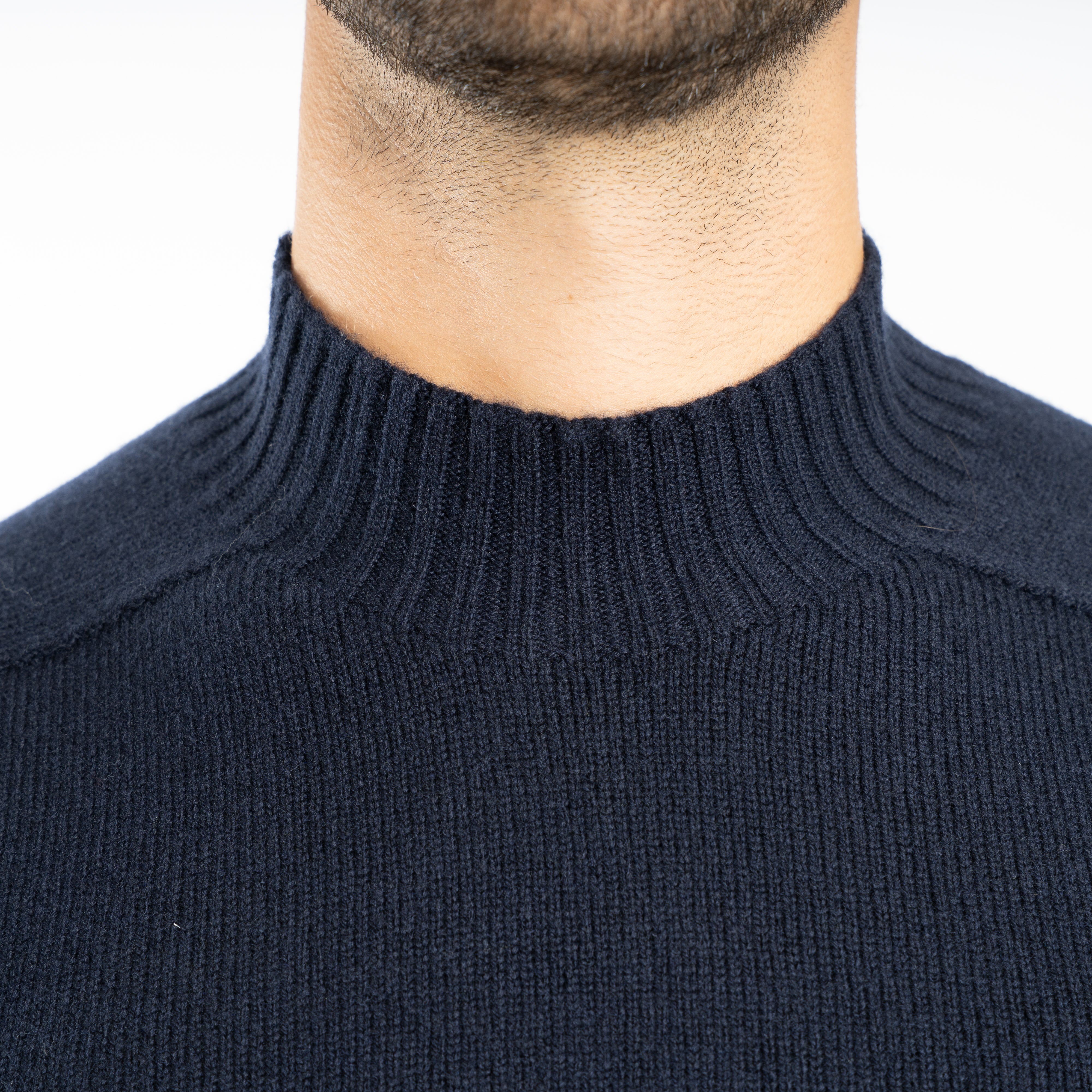 Gran Sasso Gebreide Turtleneck Donkerblauw | Super Geelong