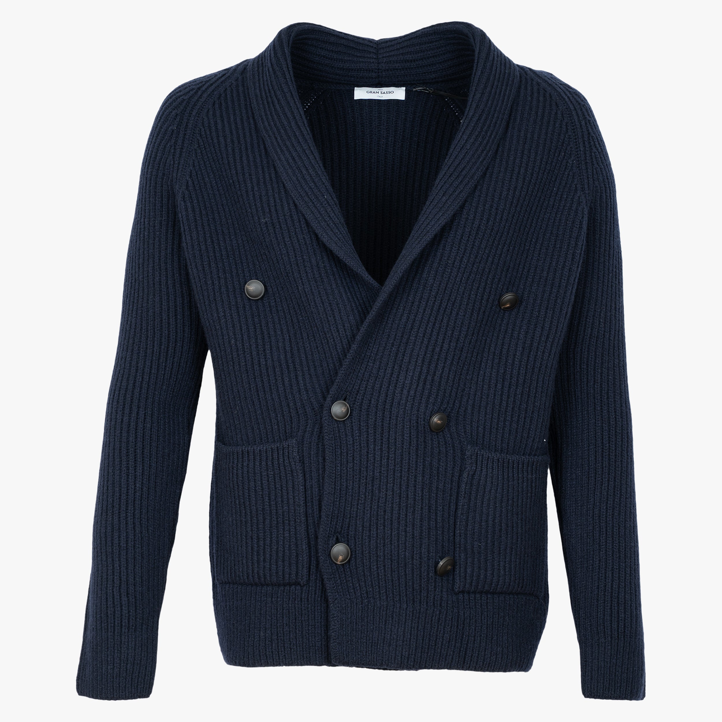 Gran Sasso Double-Breasted Cardigan Blauw | Super Geelong