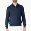Gran Sasso Gebreide Trui Buttonless Polokraag Blauw | Lino-Cotone