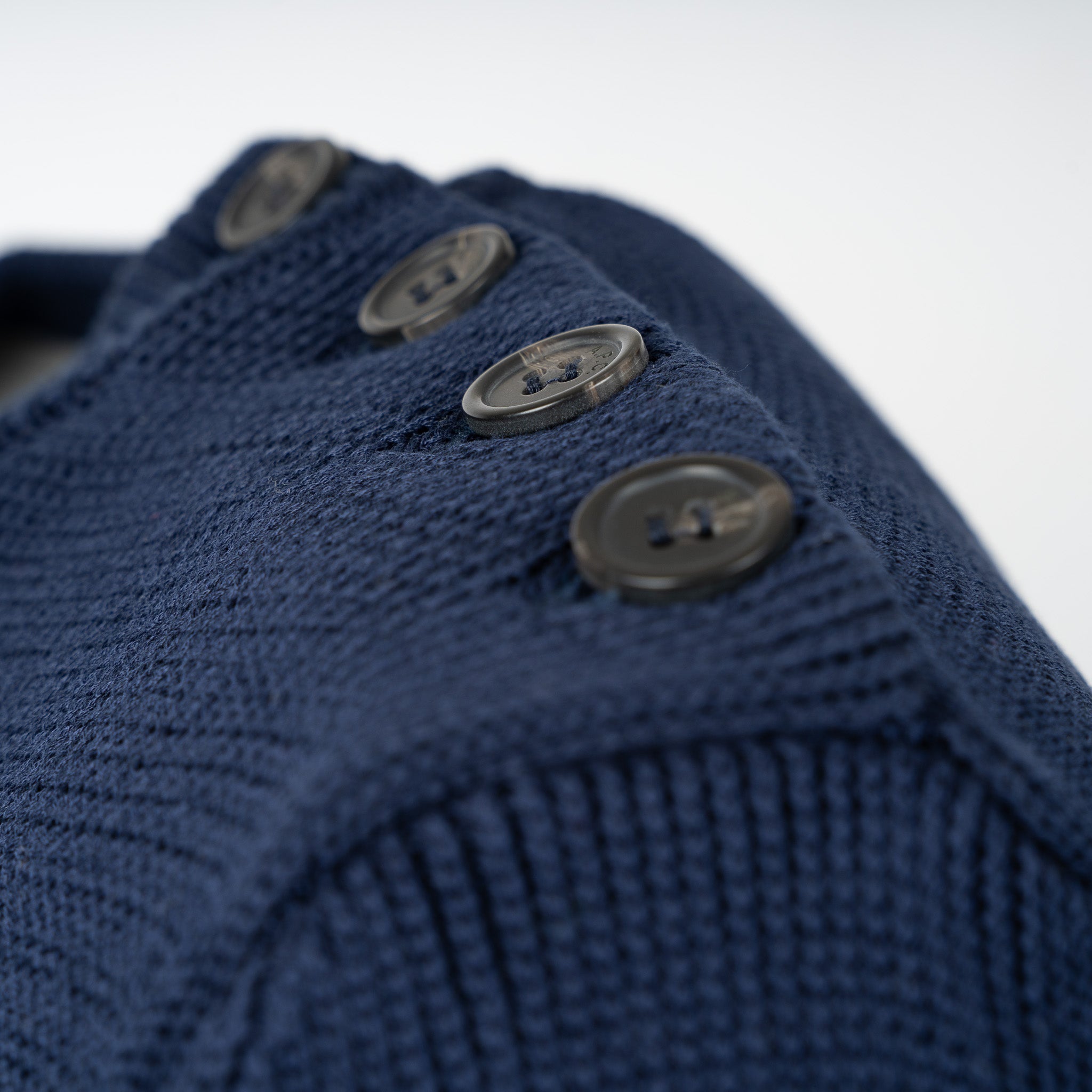 A.P.C. Gebreide Ronde Hals Trui Donkerblauw | Marin