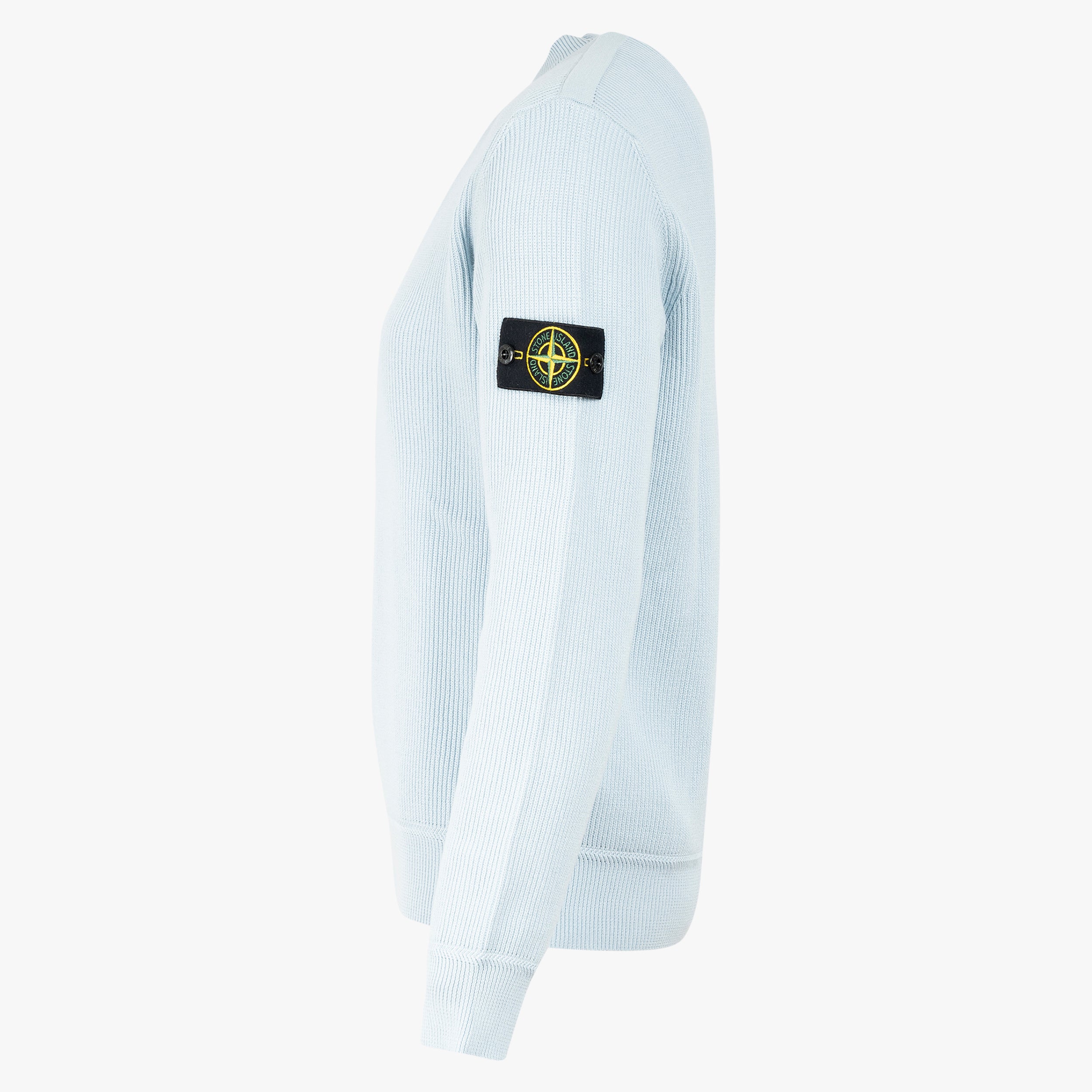 Stone Island Gebreide Trui Ronde Hals Lichtblauw | Soft Organic Cotton