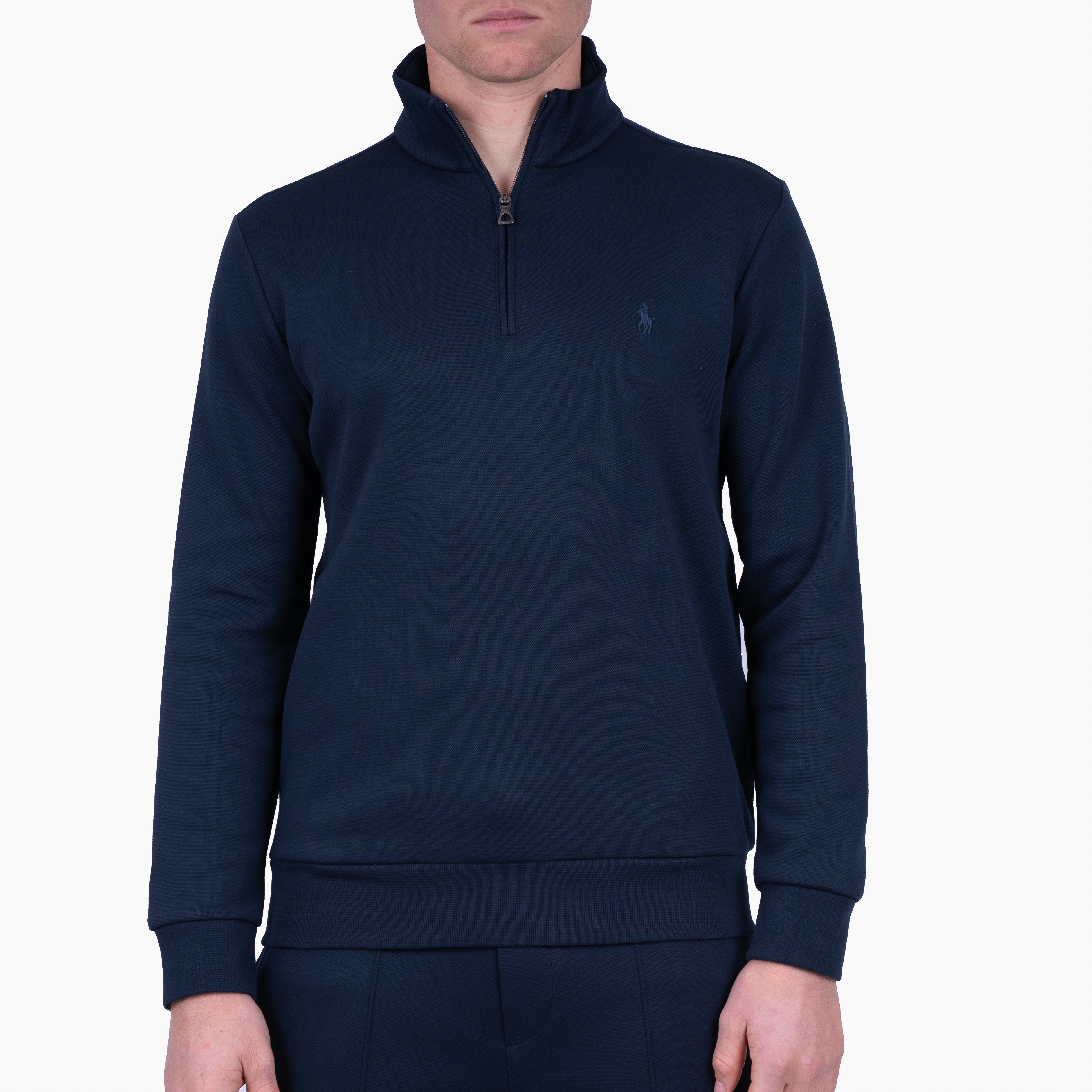 Ralph Lauren Gebreide Trui met Rits Blauw | Double-Knit
