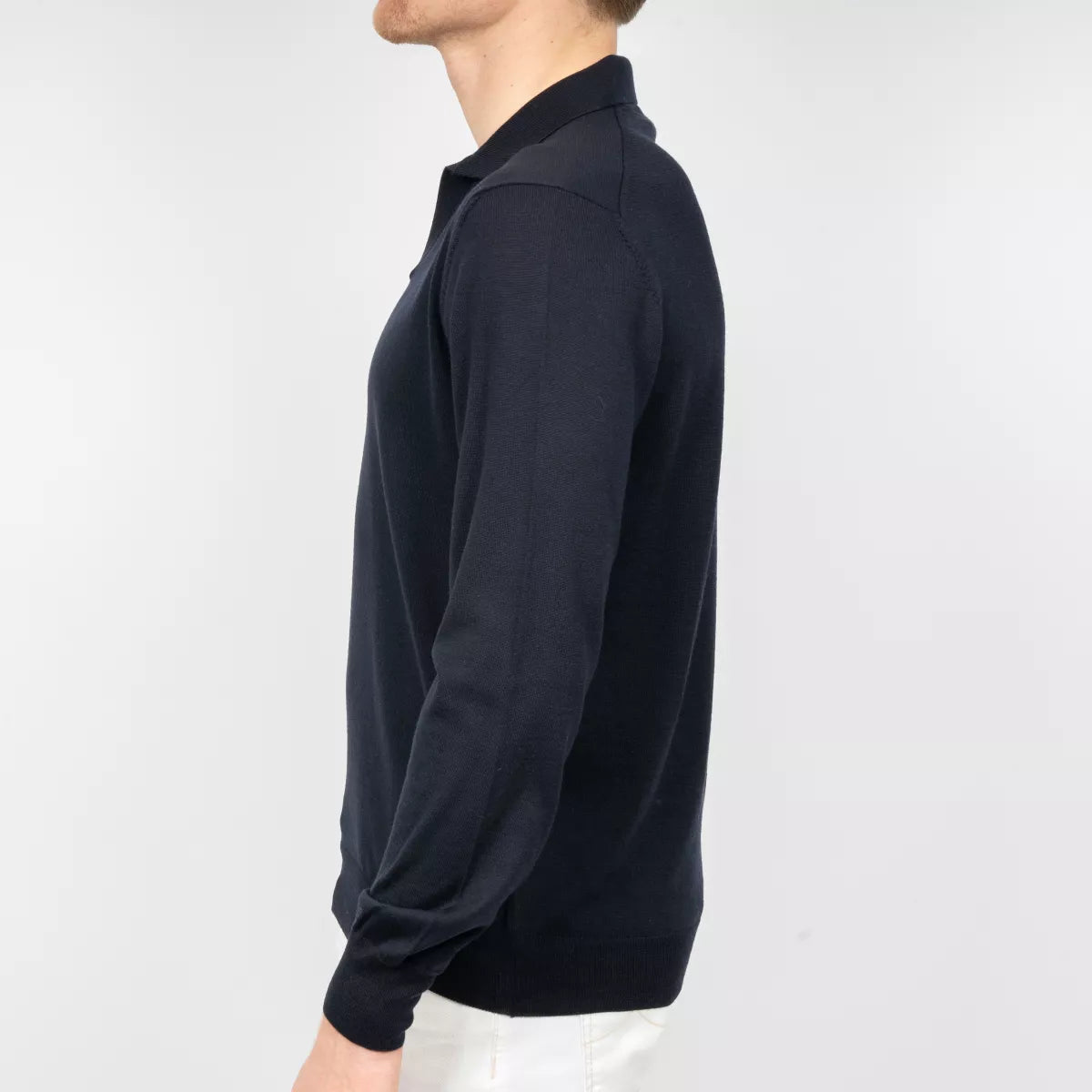 Gran Sasso Gebreide trui met Polokraag donkerblauw | Athleisure