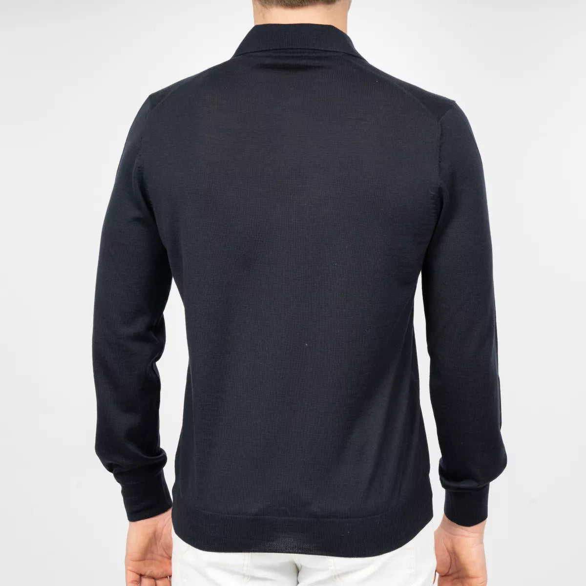 Gran Sasso Gebreide trui met Polokraag donkerblauw | Athleisure