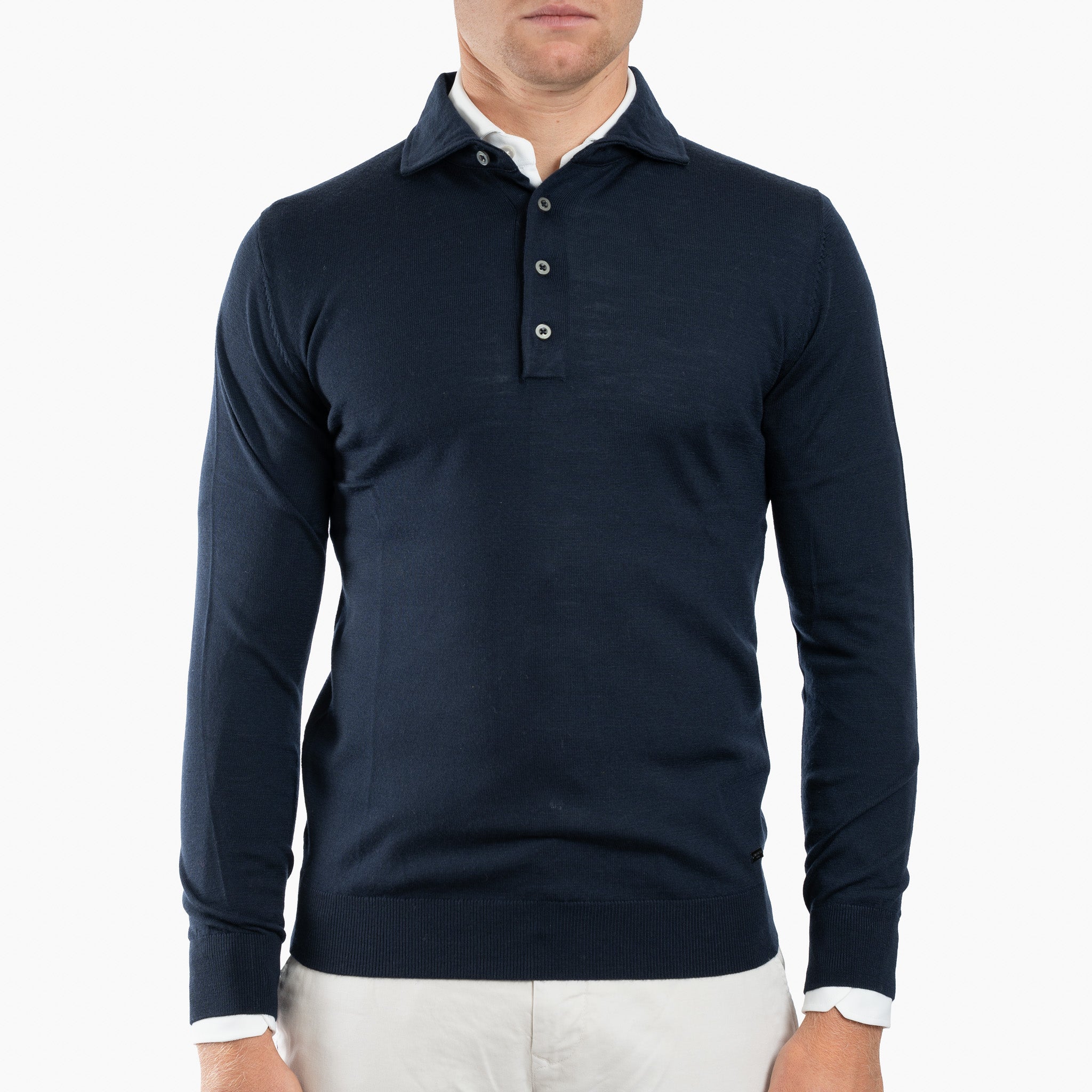 SEVEN DIALS Gebreide Polotrui Blauw | Cooper