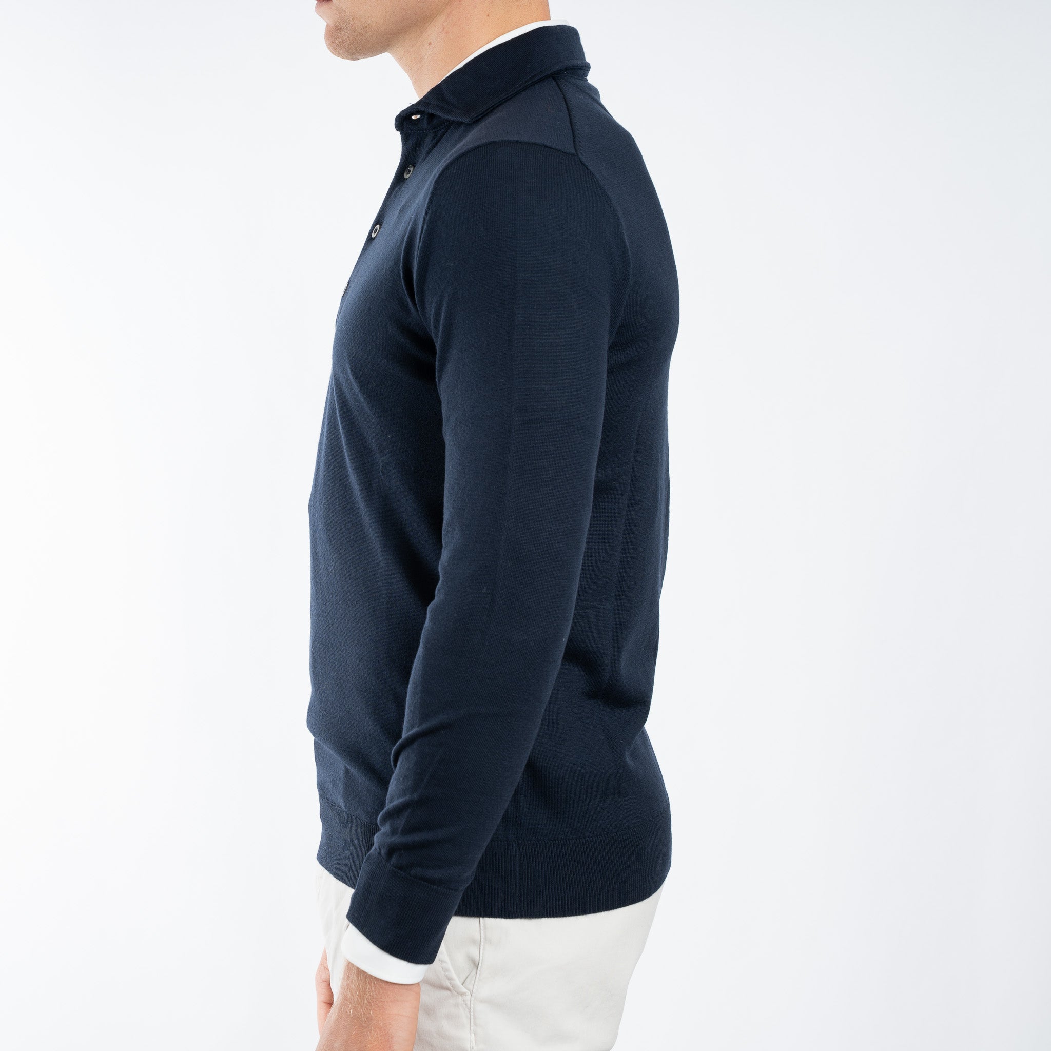 SEVEN DIALS Gebreide Polotrui Blauw | Cooper